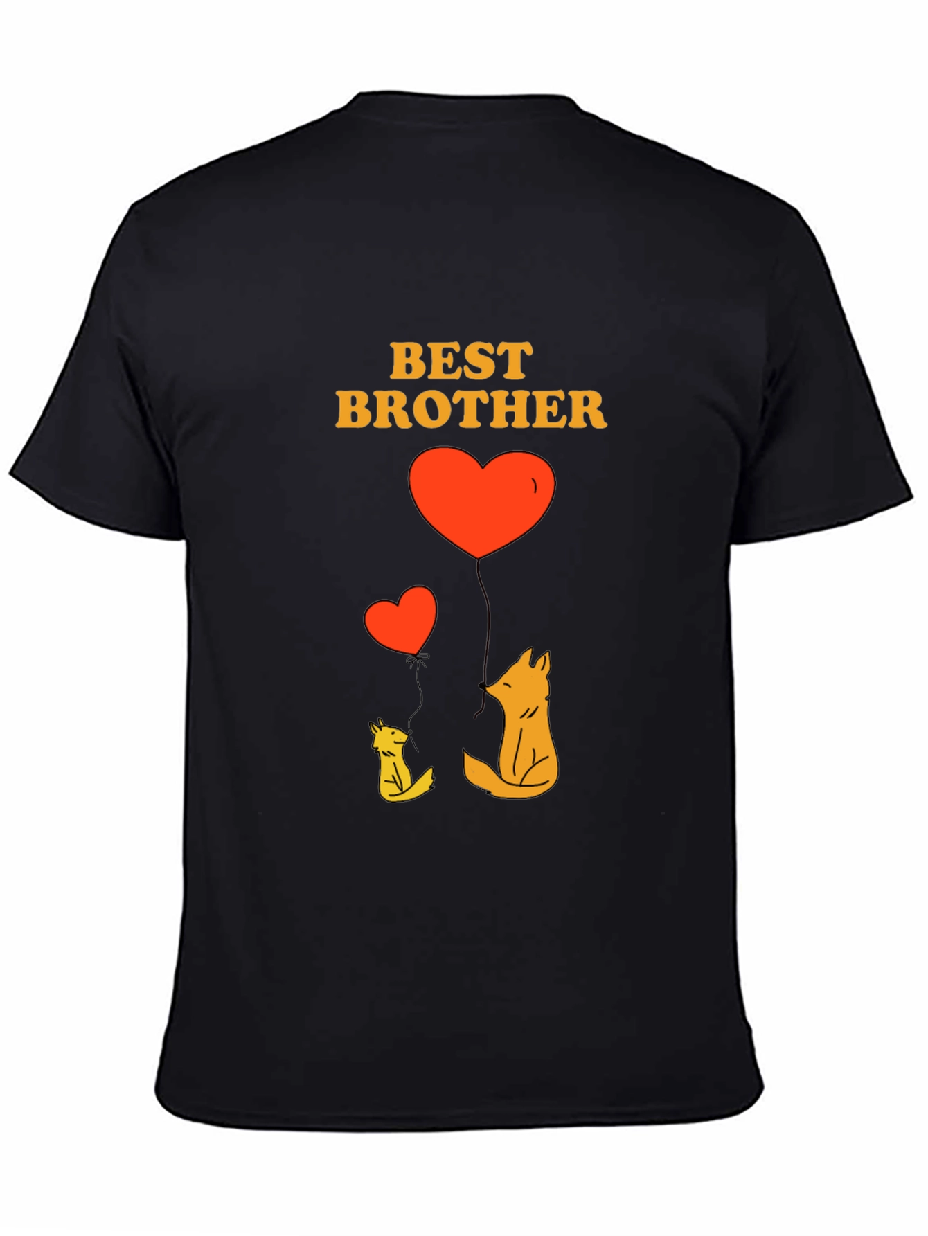 Best Brother Fox Heart Graphic T-Shirt