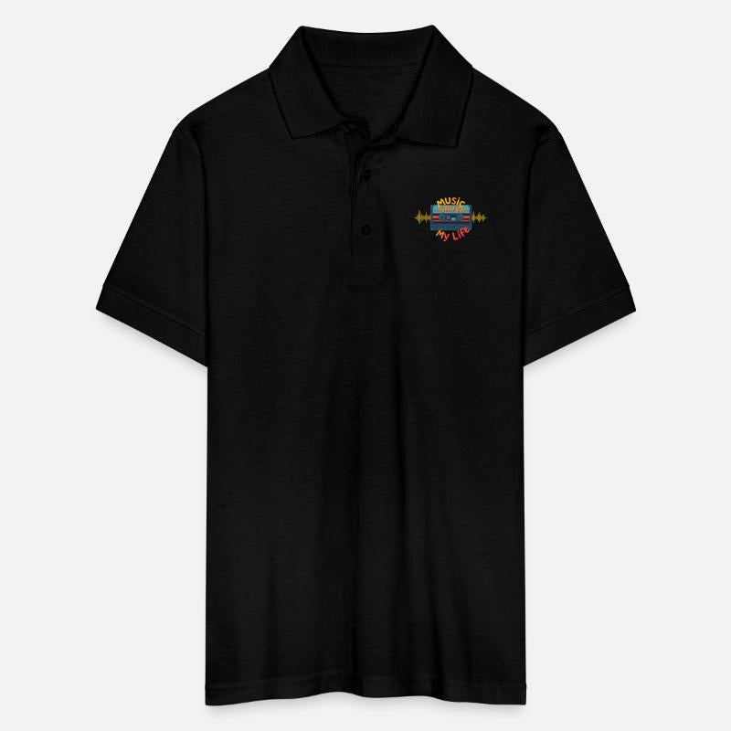 Illustration of a vintage cassette tape unrolli