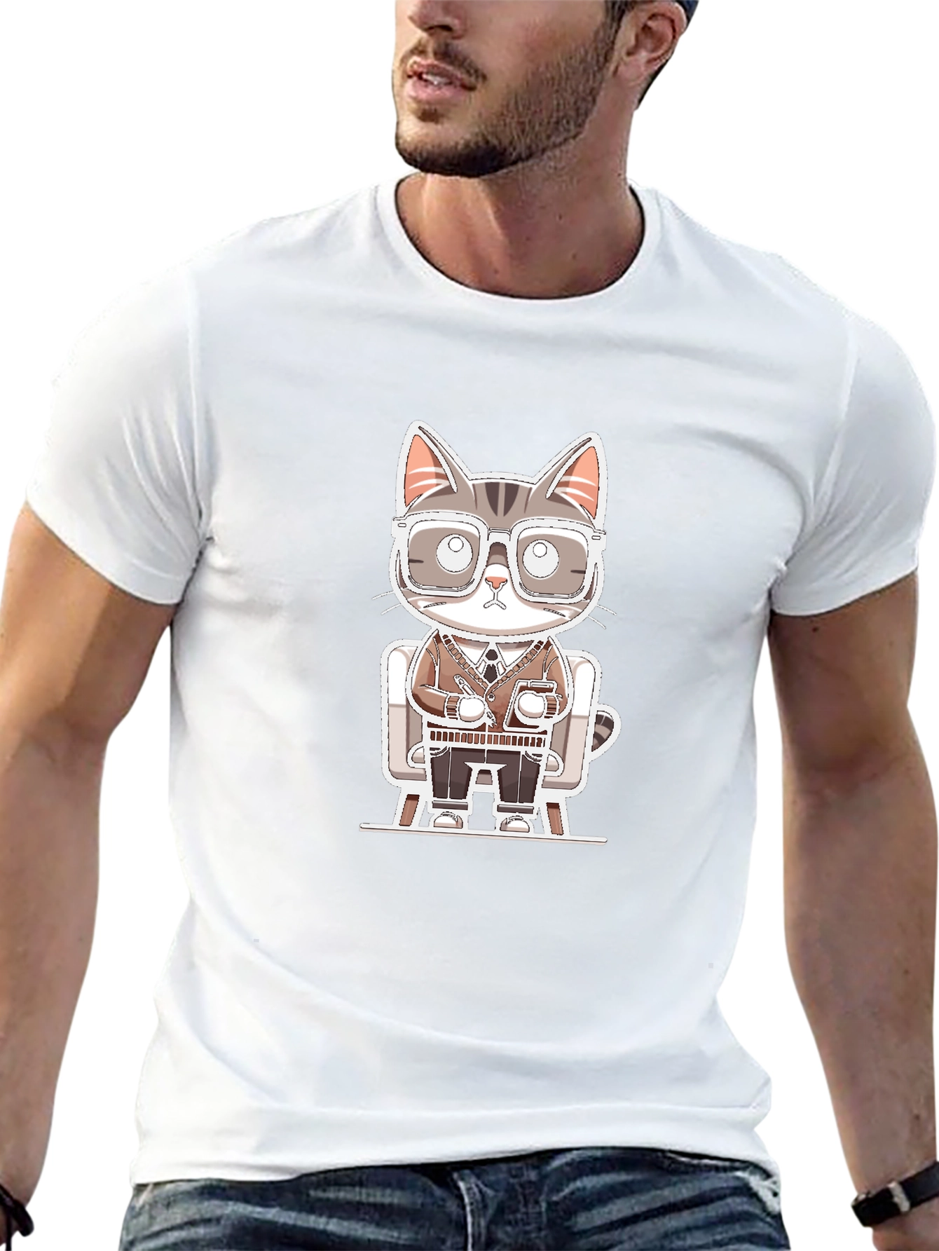 Cool Cat T-Shirt - Office Style