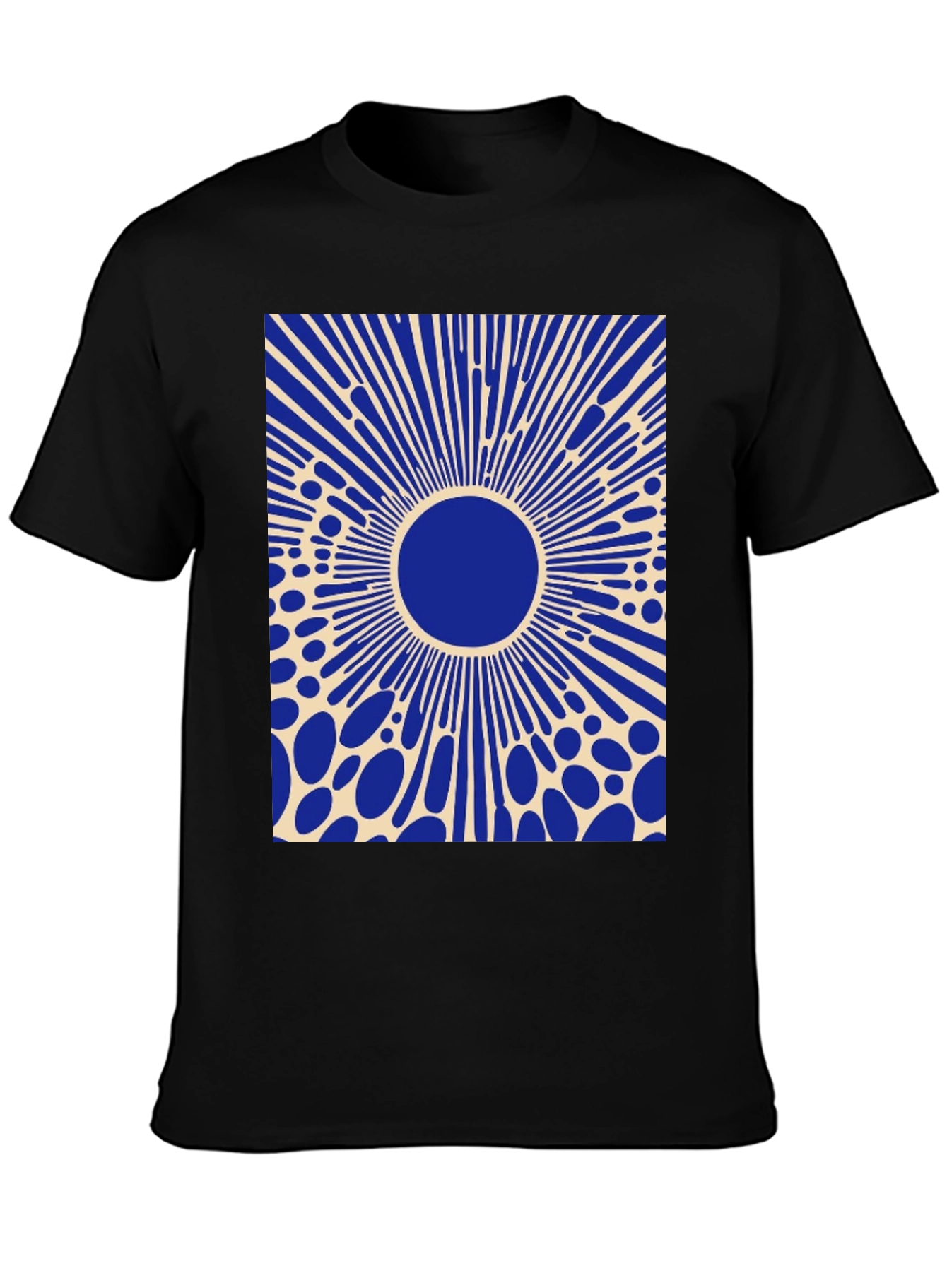 Abstract Graphic Tee - Blue Burst Design
