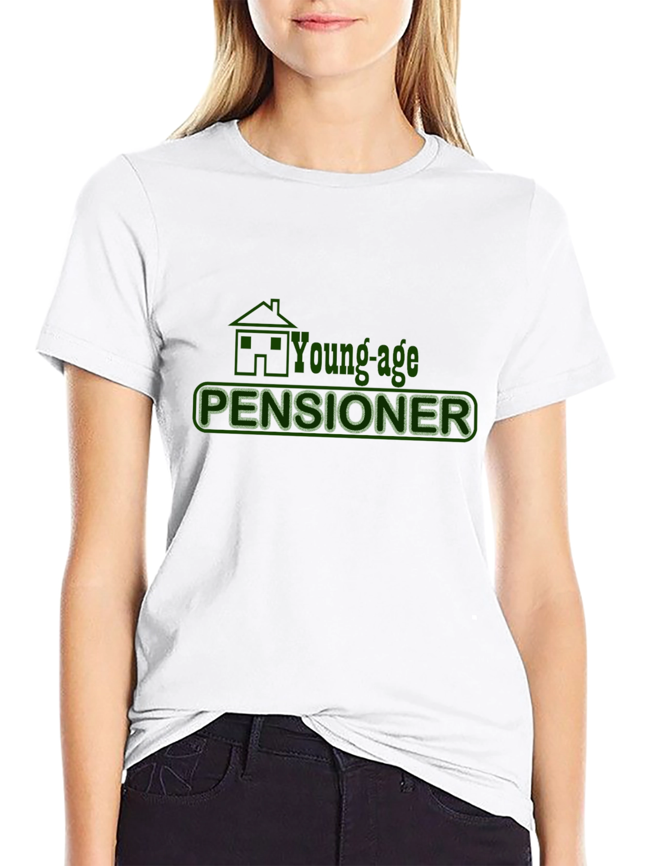 Young-age Pensioner Black T-Shirt