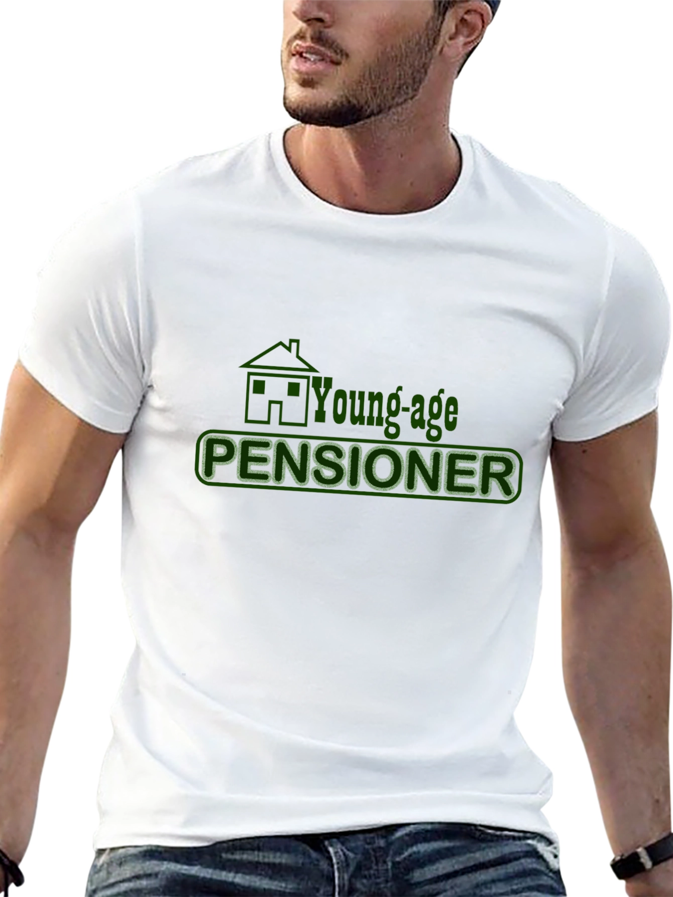 Young-age Pensioner Black T-Shirt