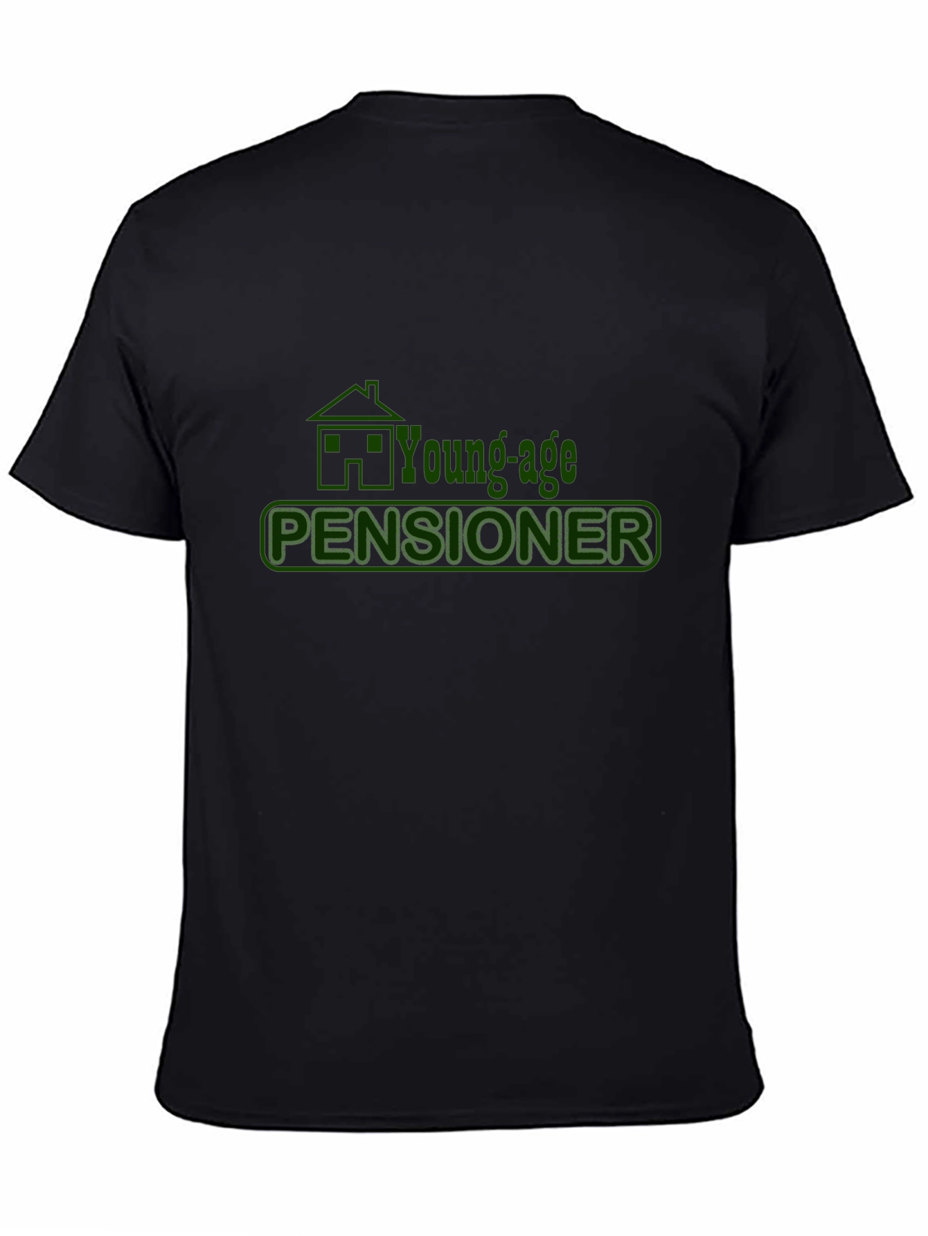Young-age Pensioner Black T-Shirt