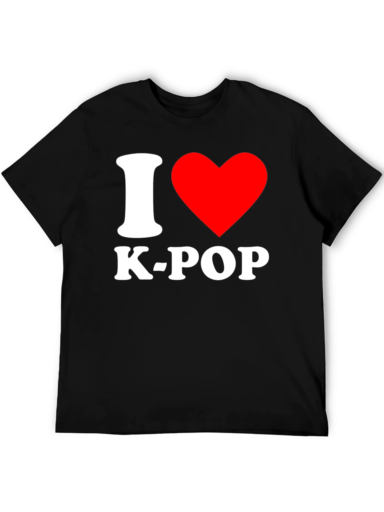 I Love K-POP T-Shirt - Black Crew Neck Tee