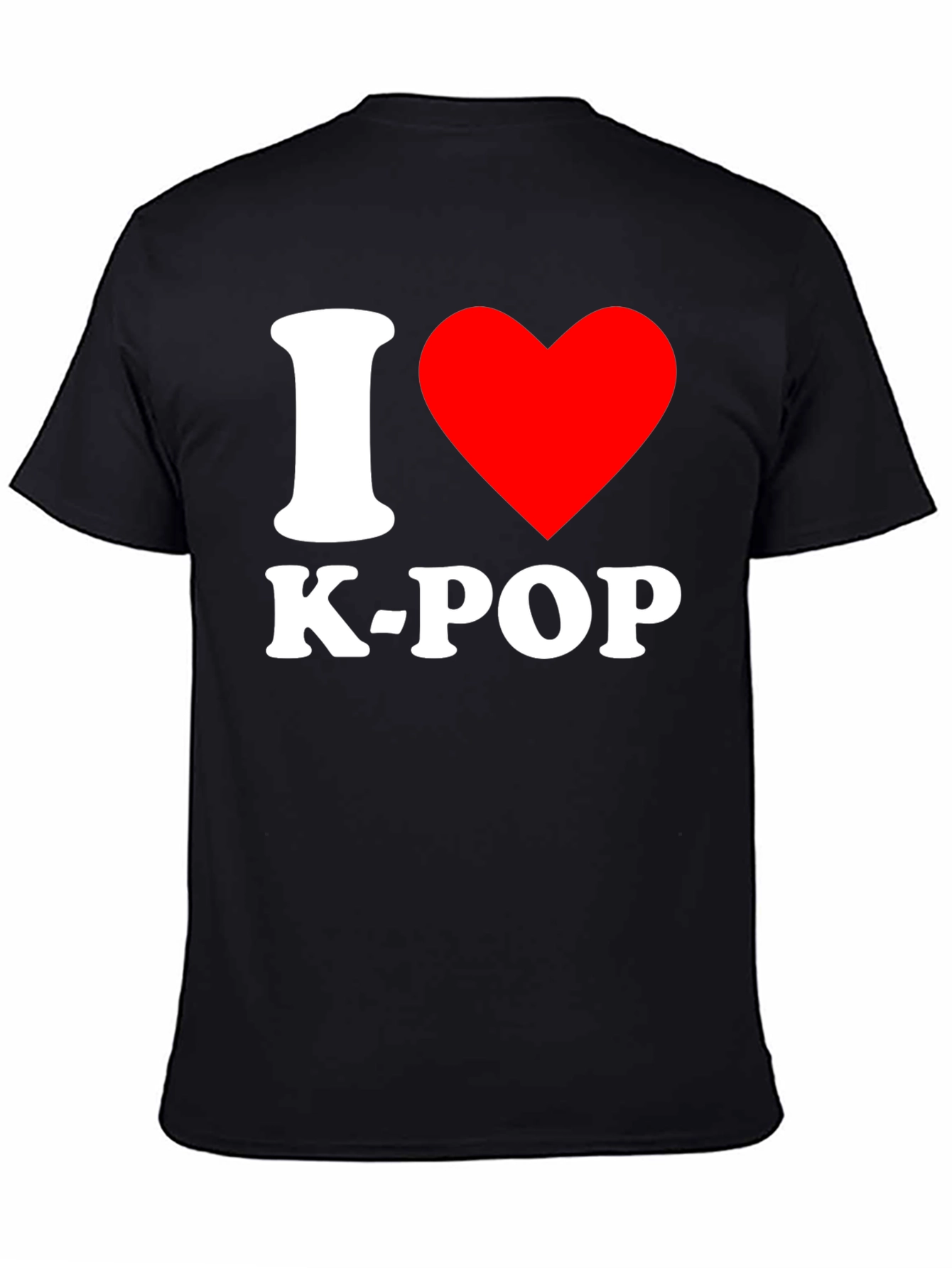I Love K-POP T-Shirt - Black Crew Neck Tee