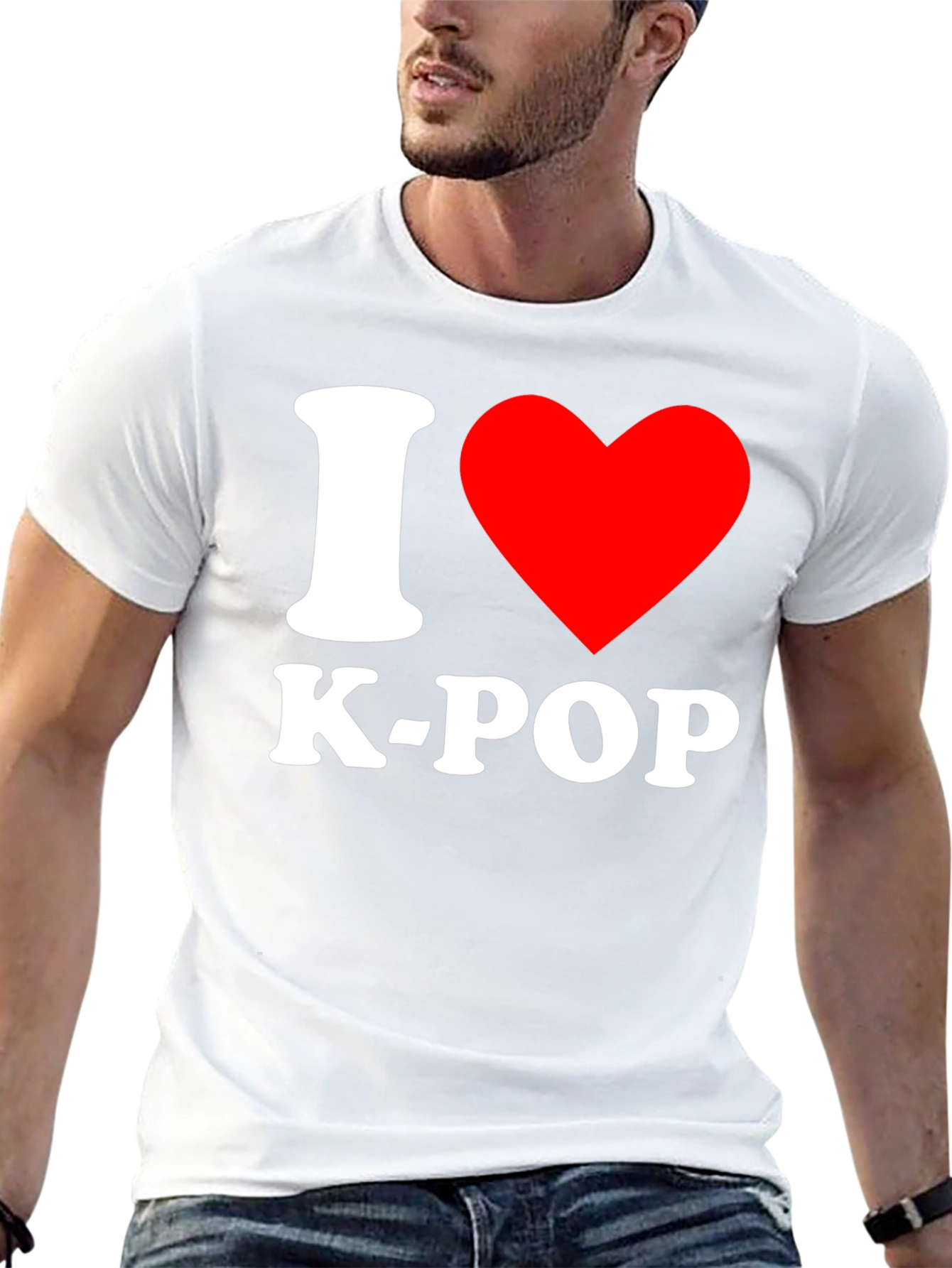 I Love K-POP T-Shirt - Black Crew Neck Tee