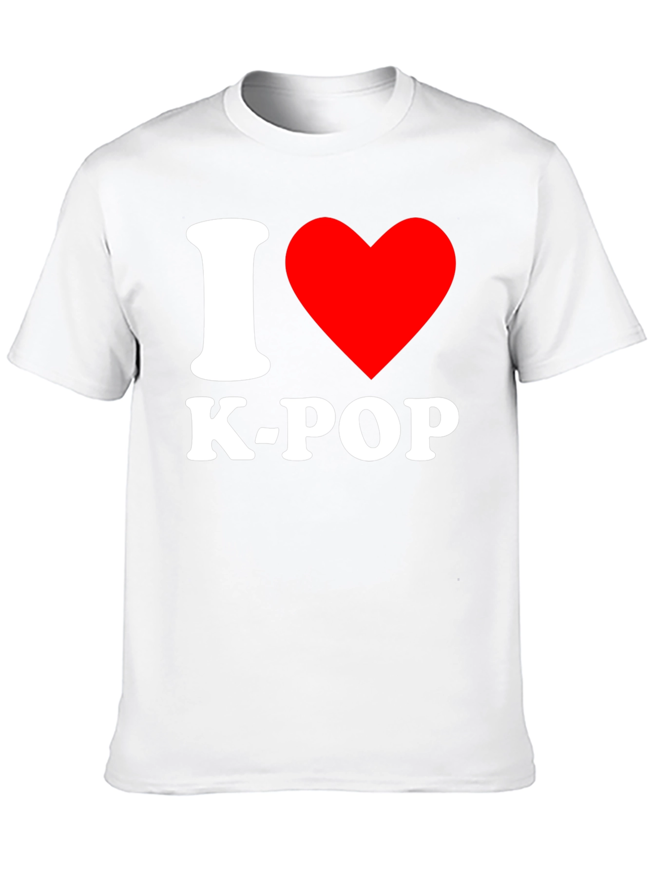 I Love K-POP T-Shirt - Black Crew Neck Tee