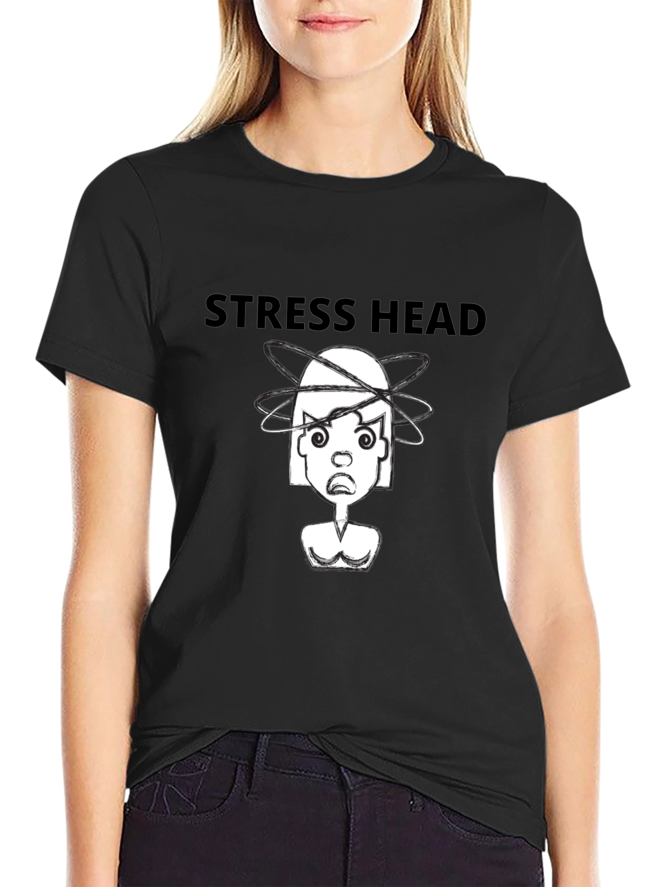Stress Head T-Shirt - Unisex Black Graphic Tee