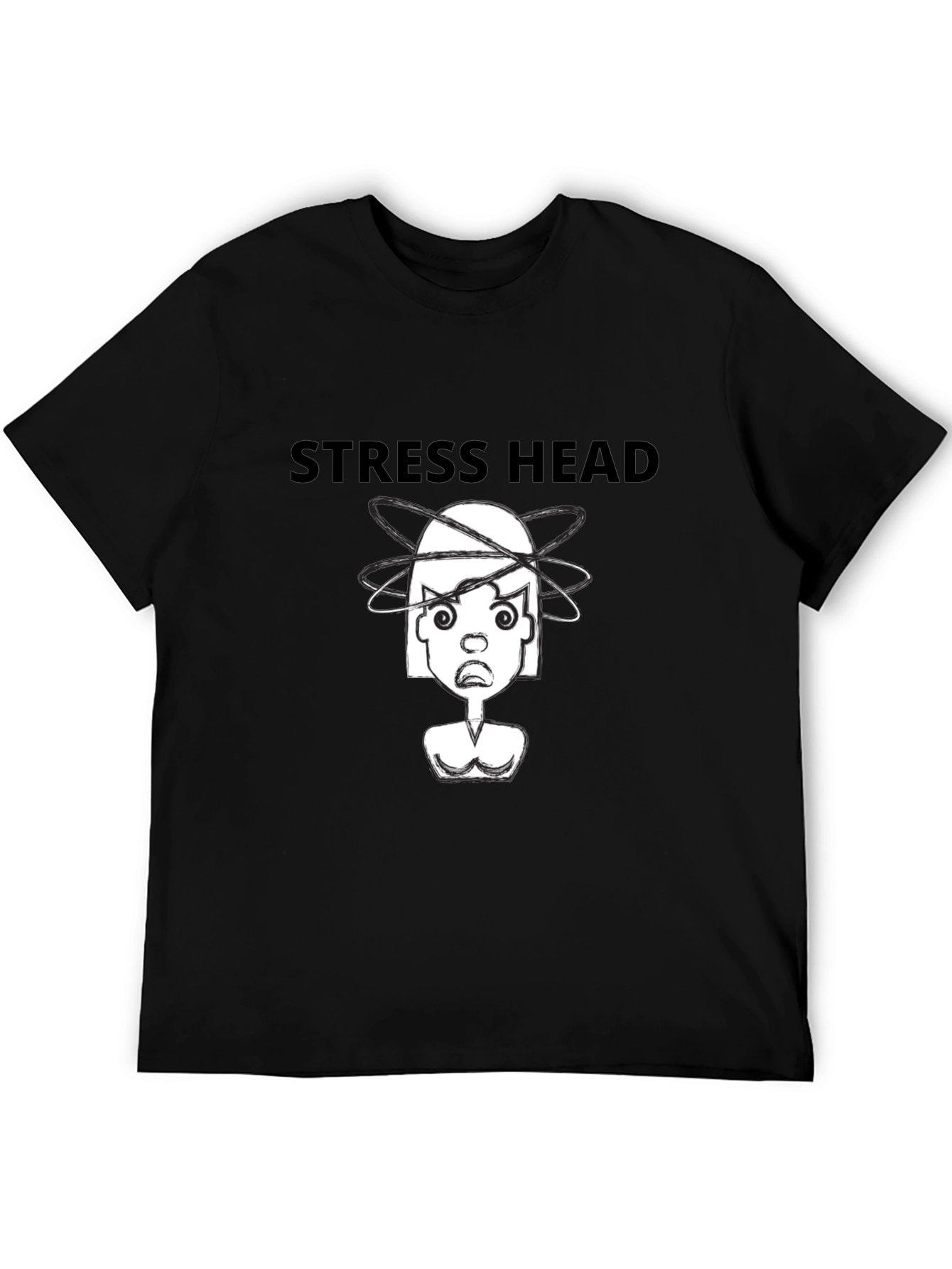 Stress Head T-Shirt - Unisex Black Graphic Tee