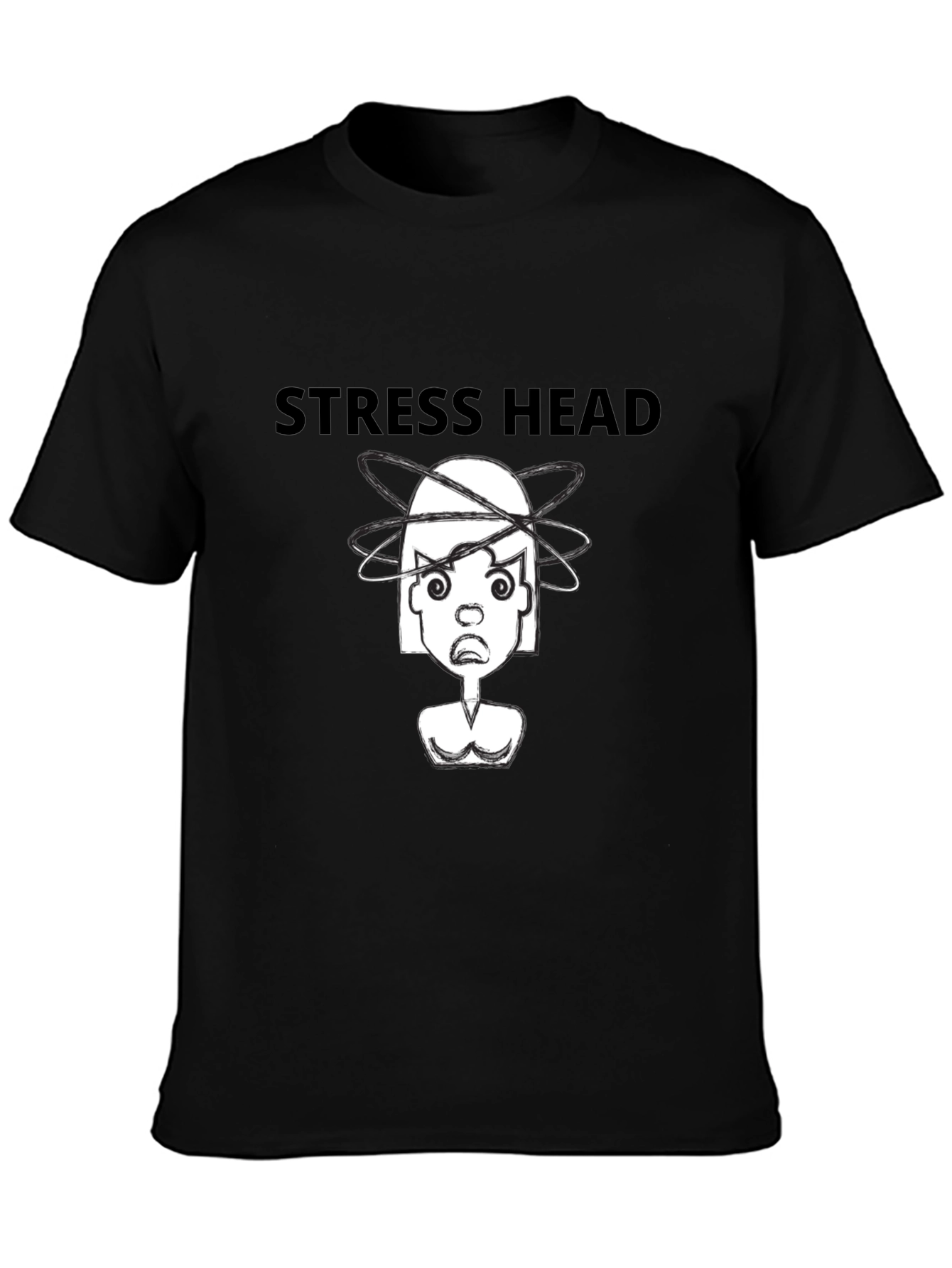 Stress Head T-Shirt - Unisex Black Graphic Tee