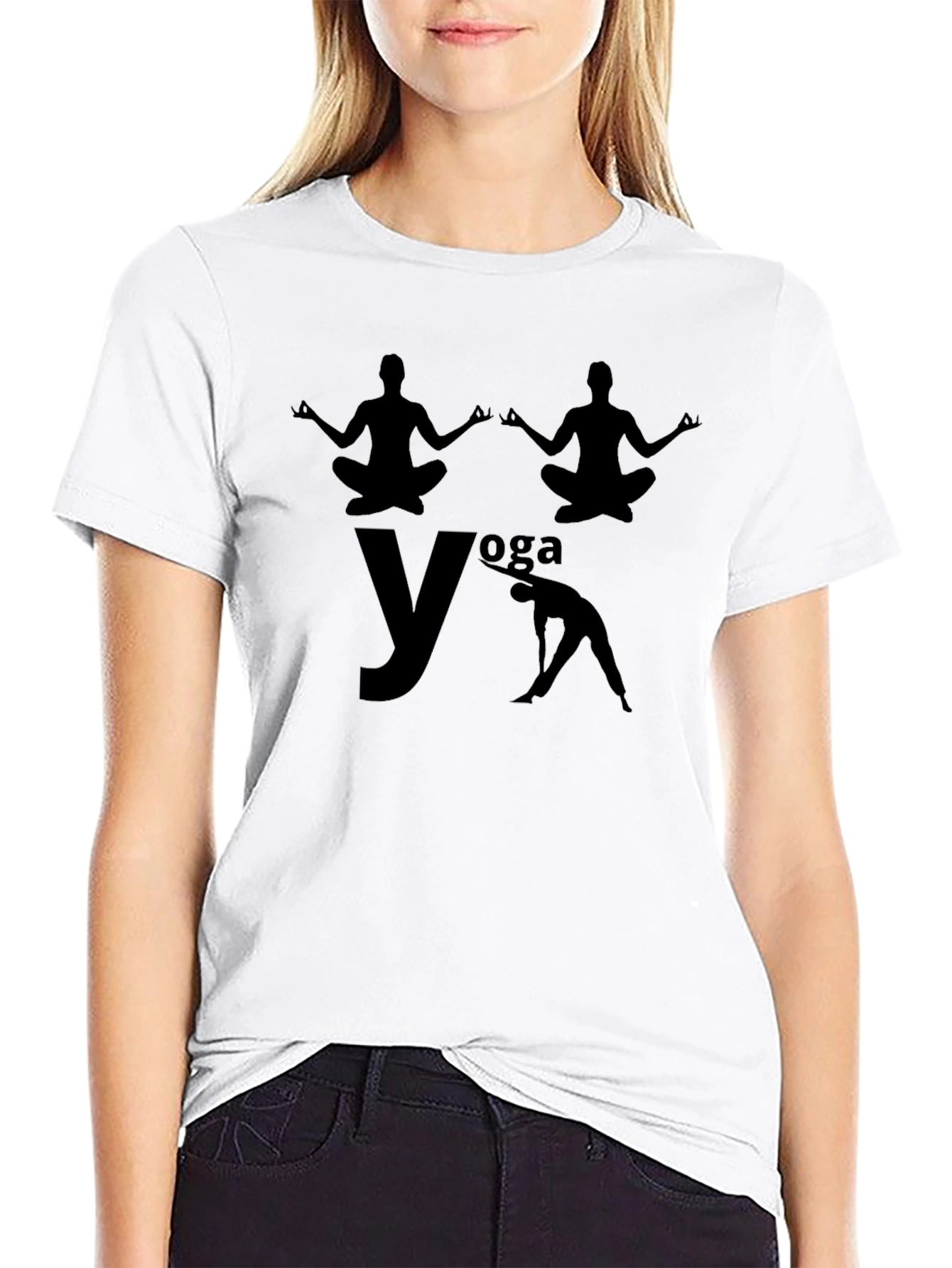 Yoga Graphic Black T-Shirt