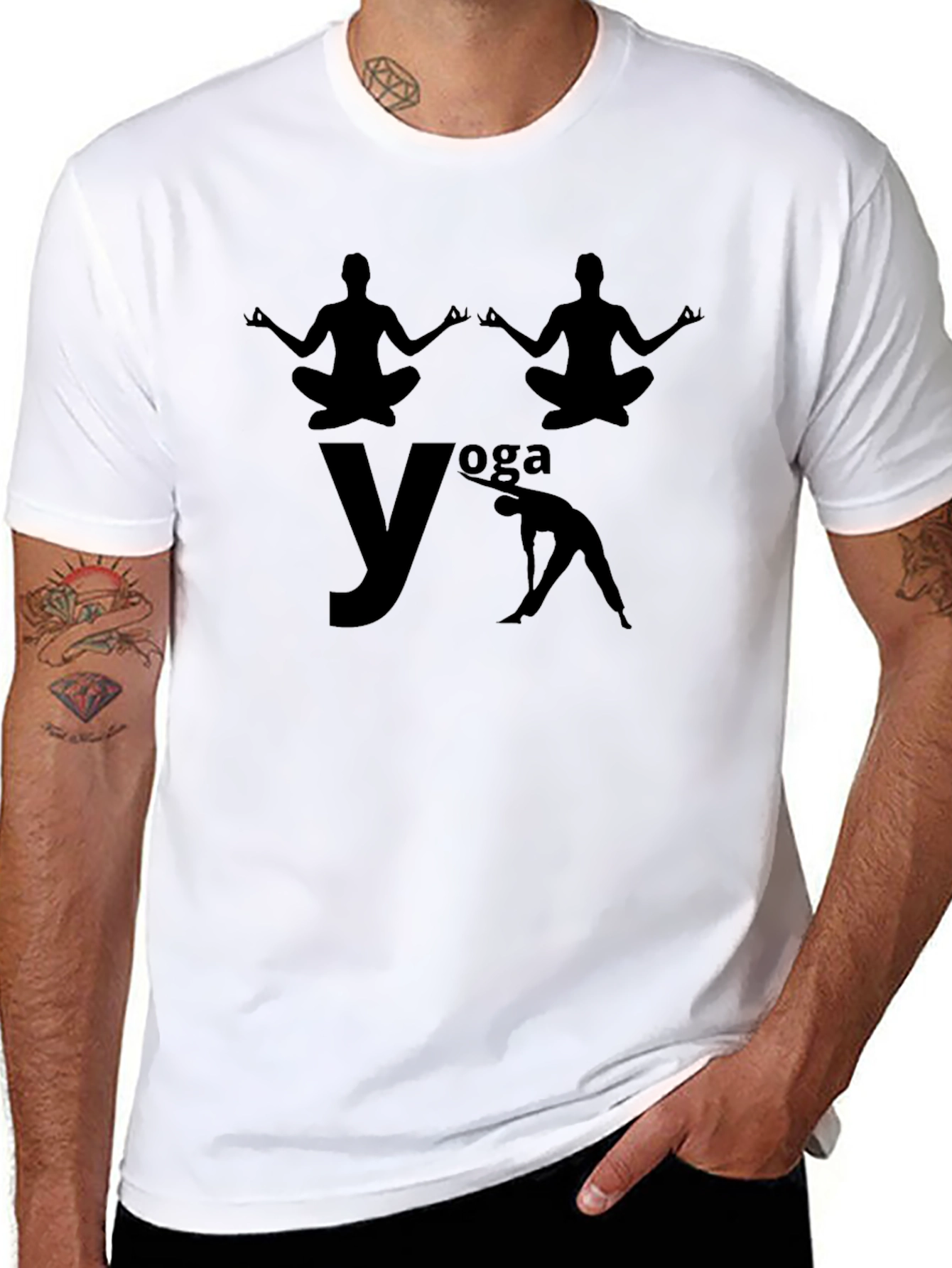 Yoga Graphic Black T-Shirt