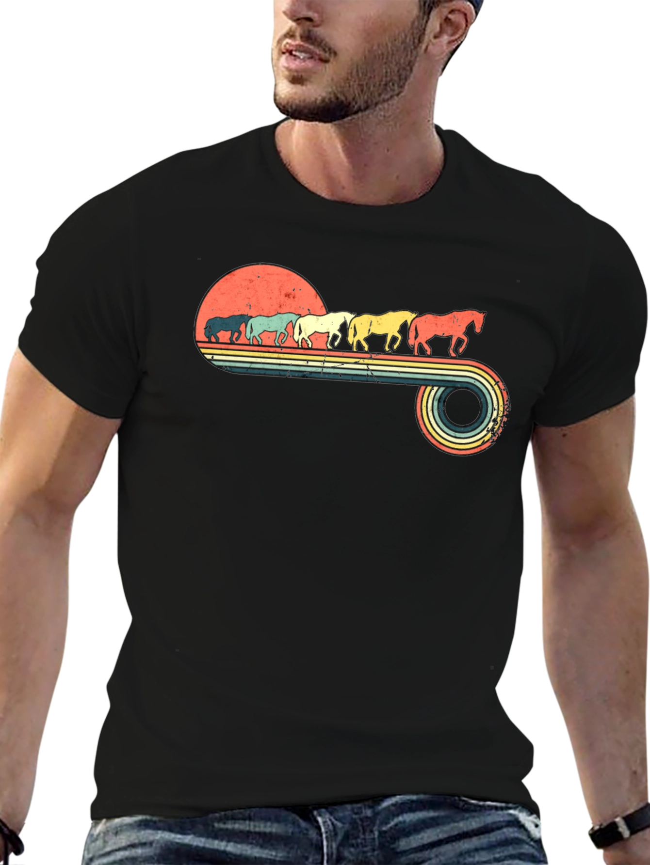 Retro Horse Sunset T-Shirt