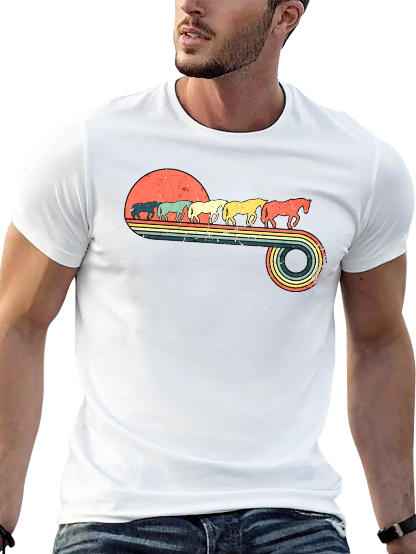 Retro Horse Sunset T-Shirt