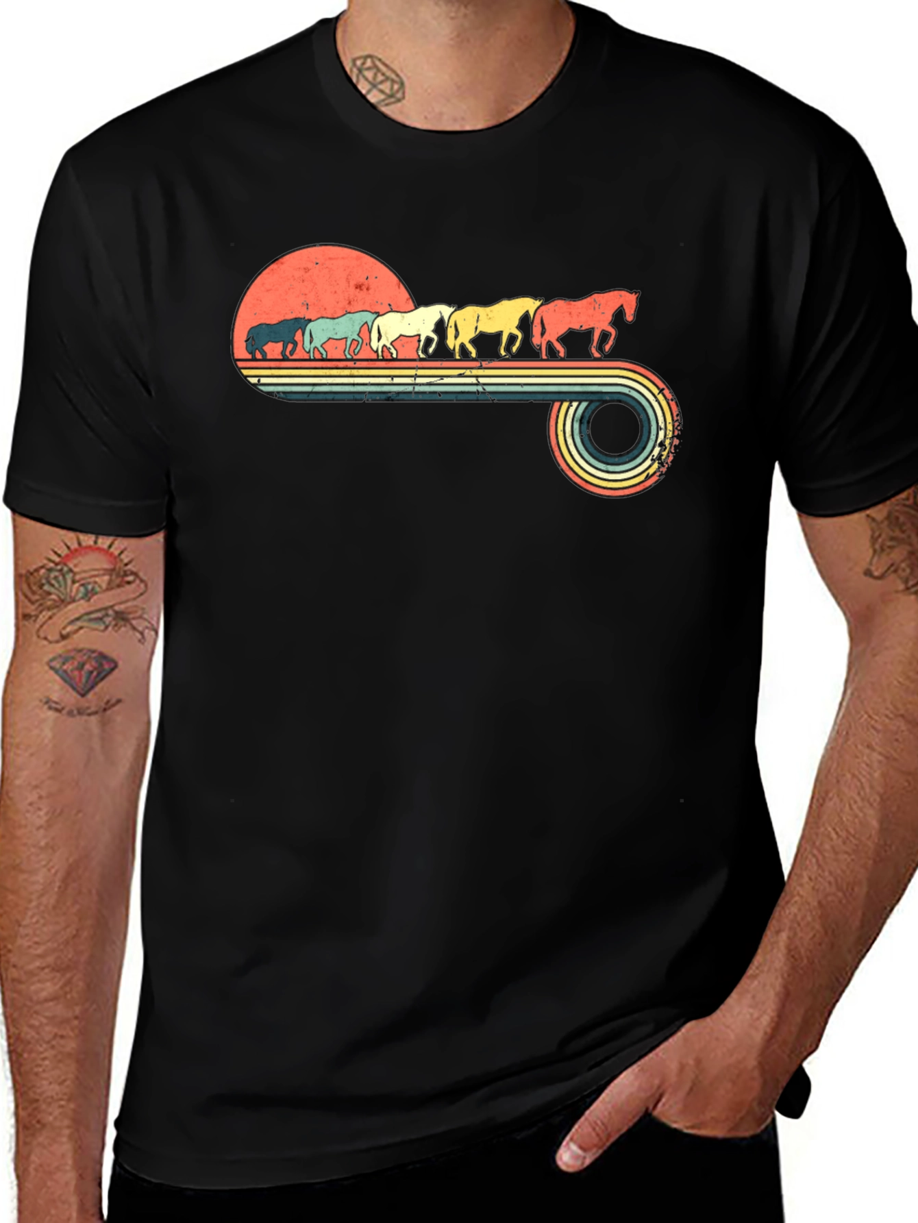Retro Horse Sunset T-Shirt