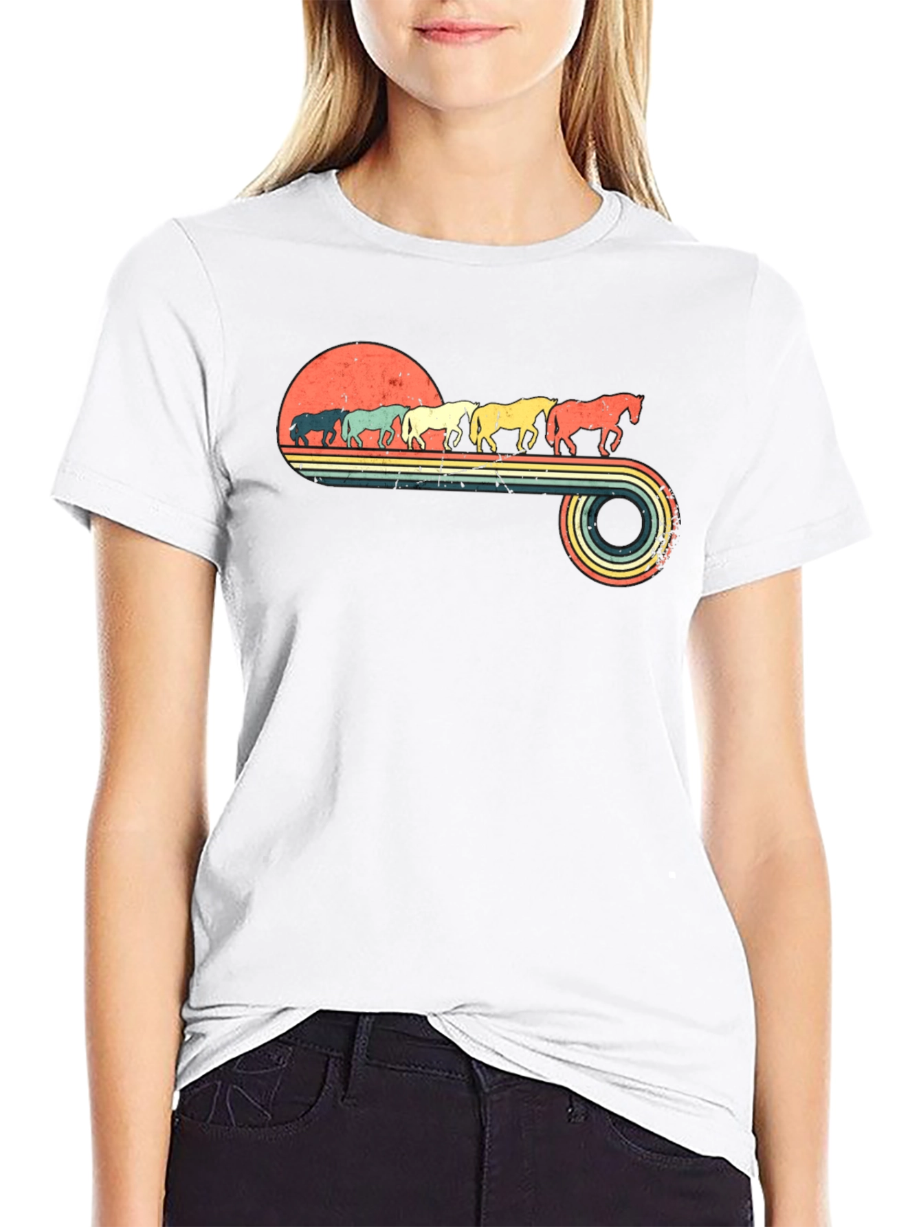 Retro Horse Sunset T-Shirt
