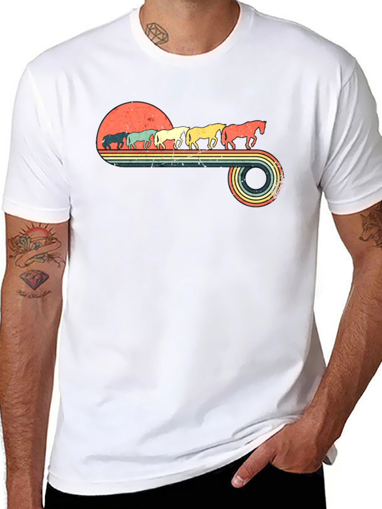 Retro Horse Sunset T-Shirt