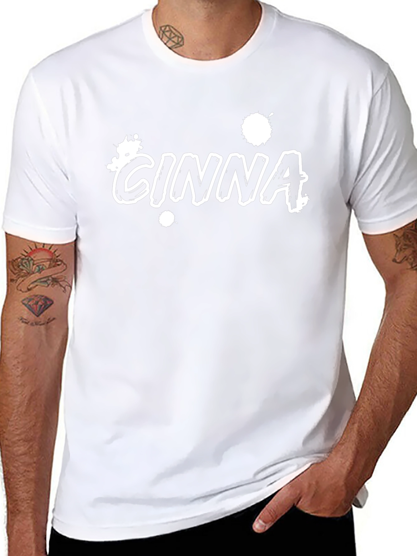 CINNA Graphic Tee - Trendy Black T-Shirt