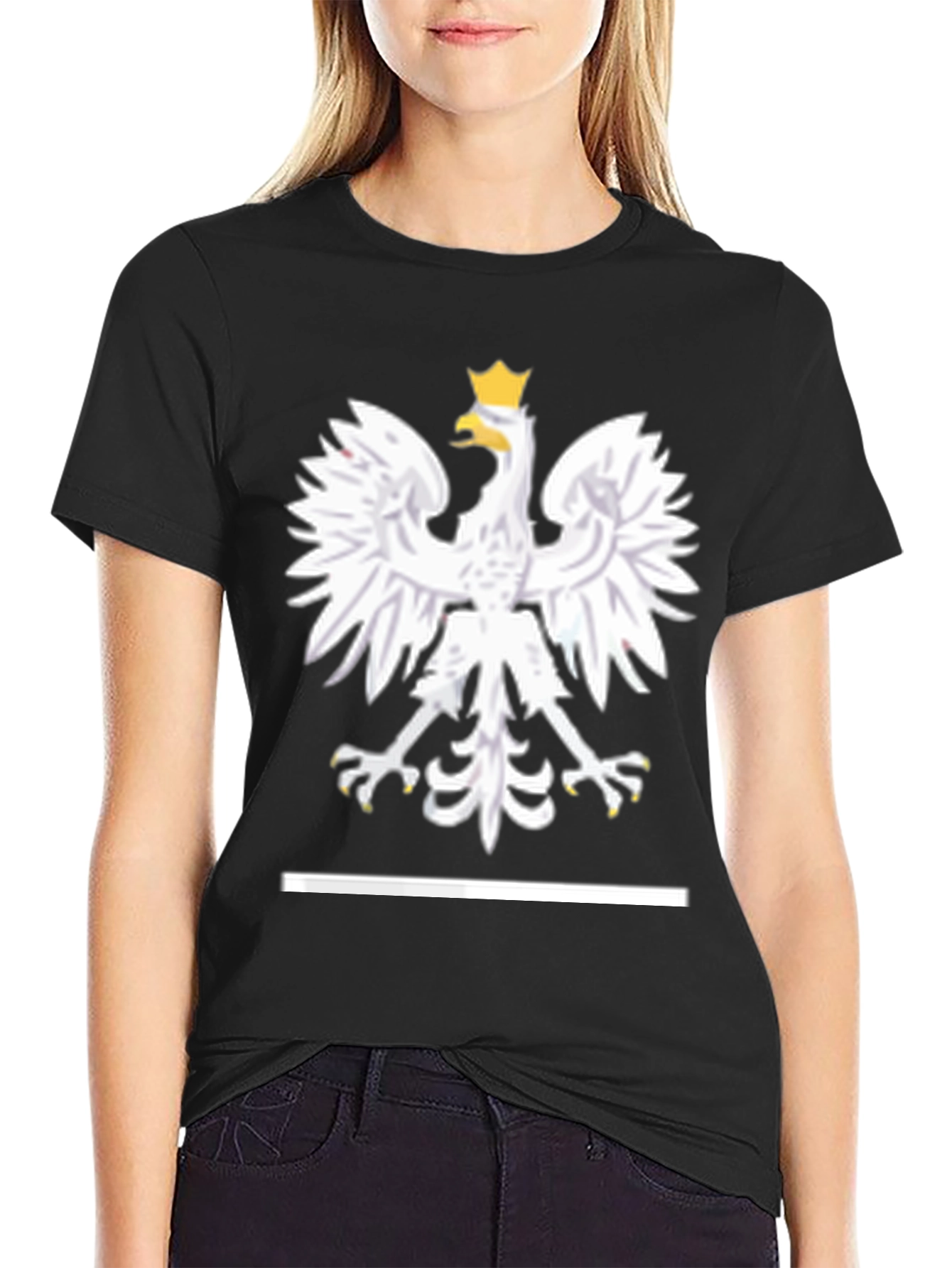 Poland Eagle Crest T-Shirt - Stylish Black Tee