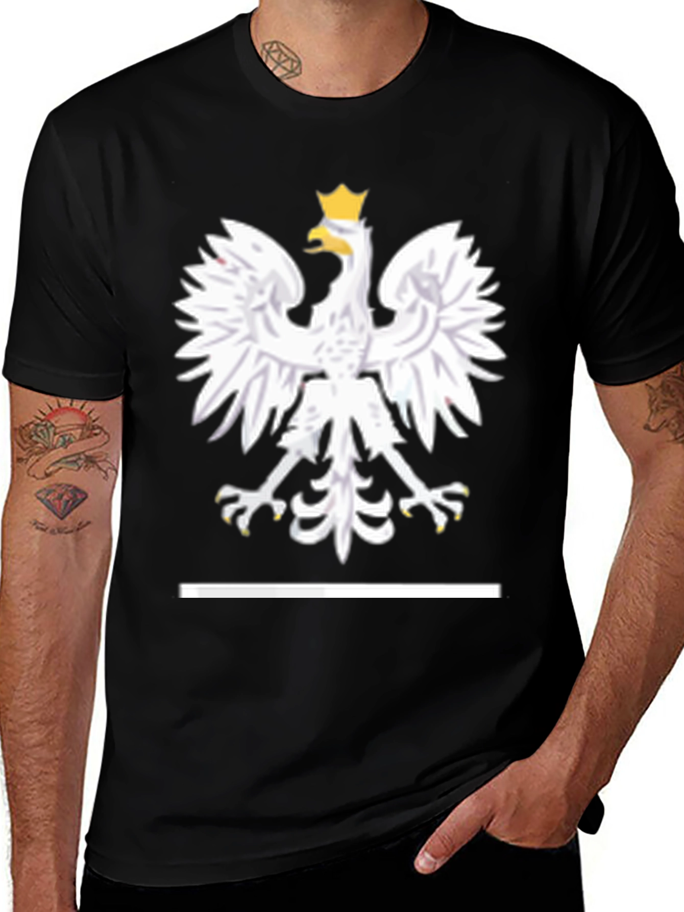 Poland Eagle Crest T-Shirt - Stylish Black Tee