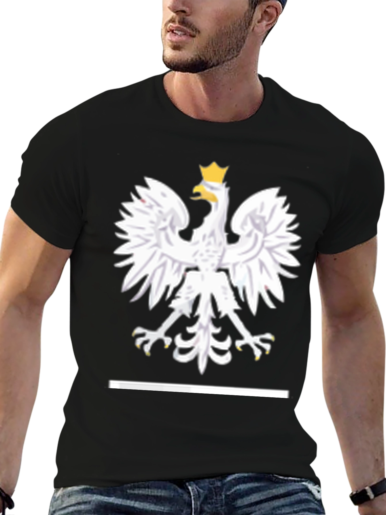Poland Eagle Crest T-Shirt - Stylish Black Tee