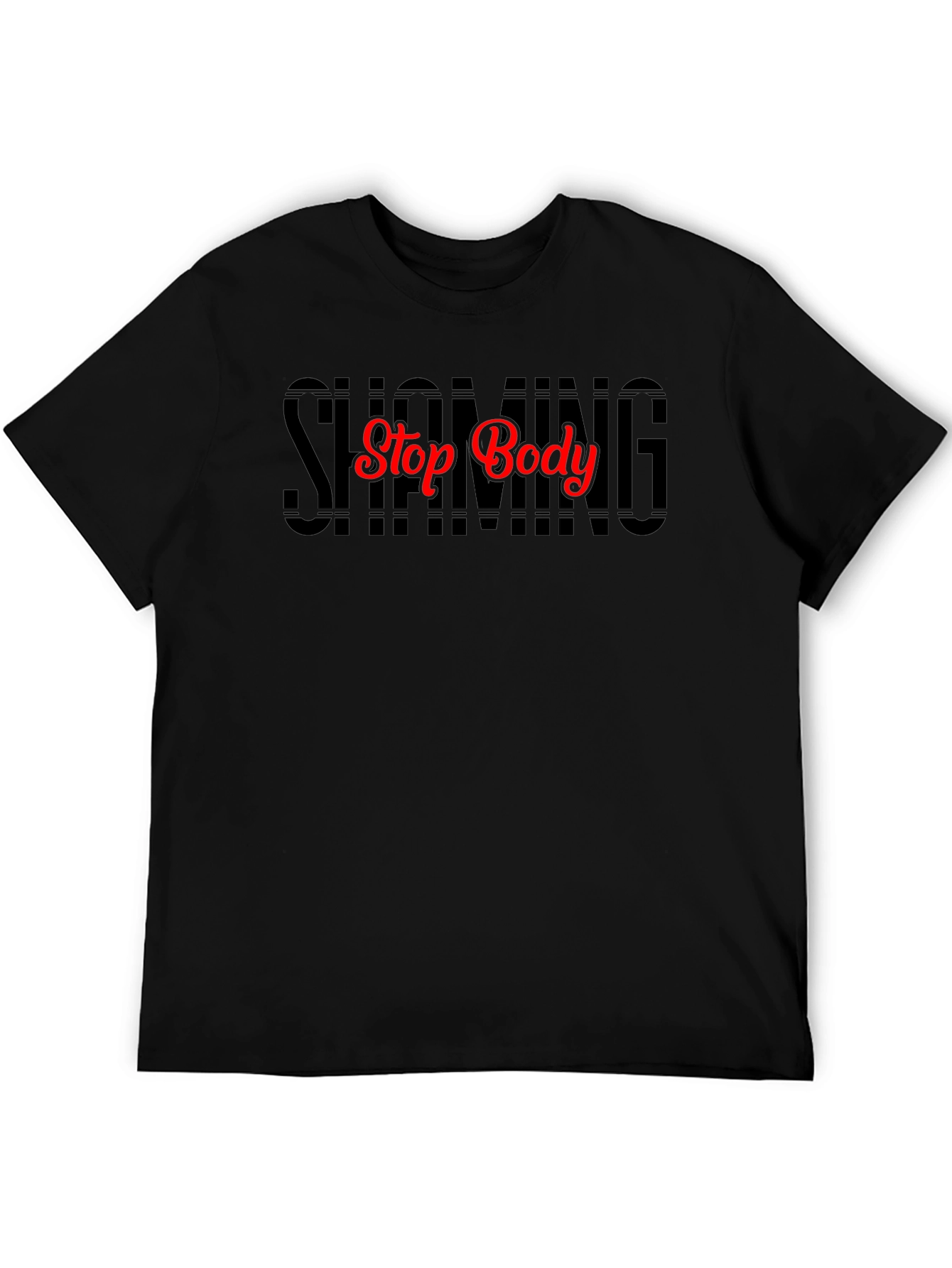 Stop Body Shaming Graphic Tee - Black