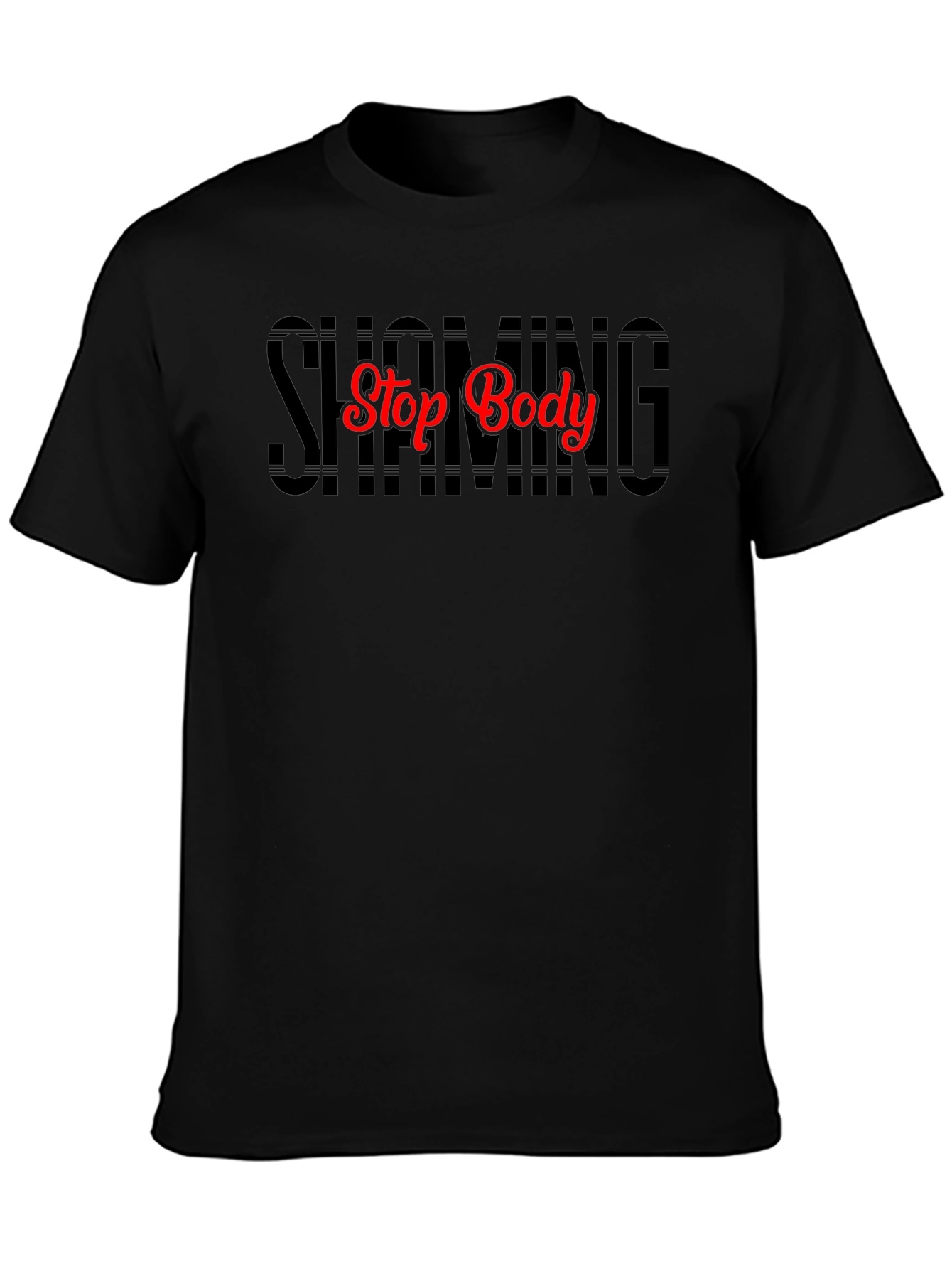 Stop Body Shaming Graphic Tee - Black