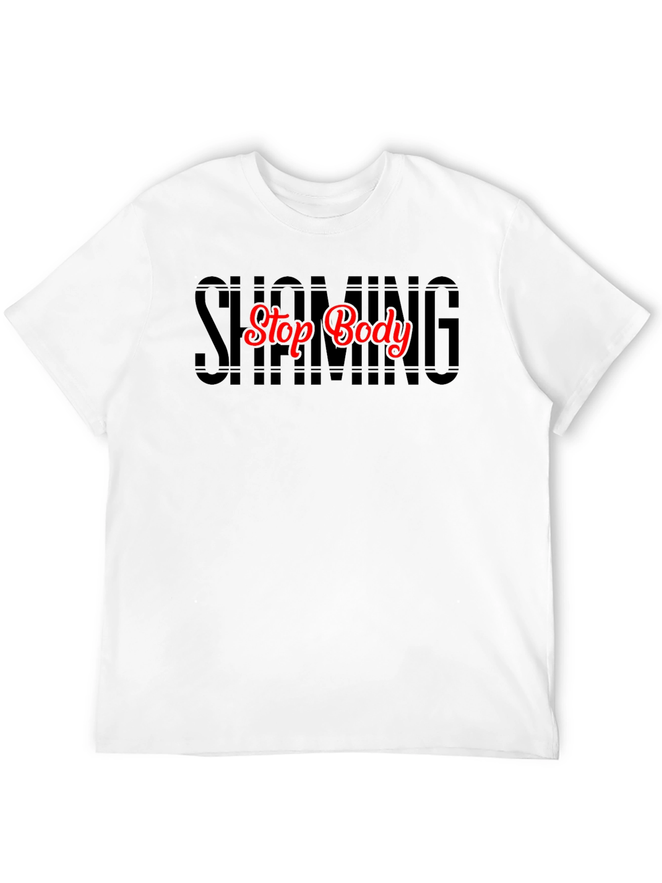 Stop Body Shaming Graphic Tee - Black