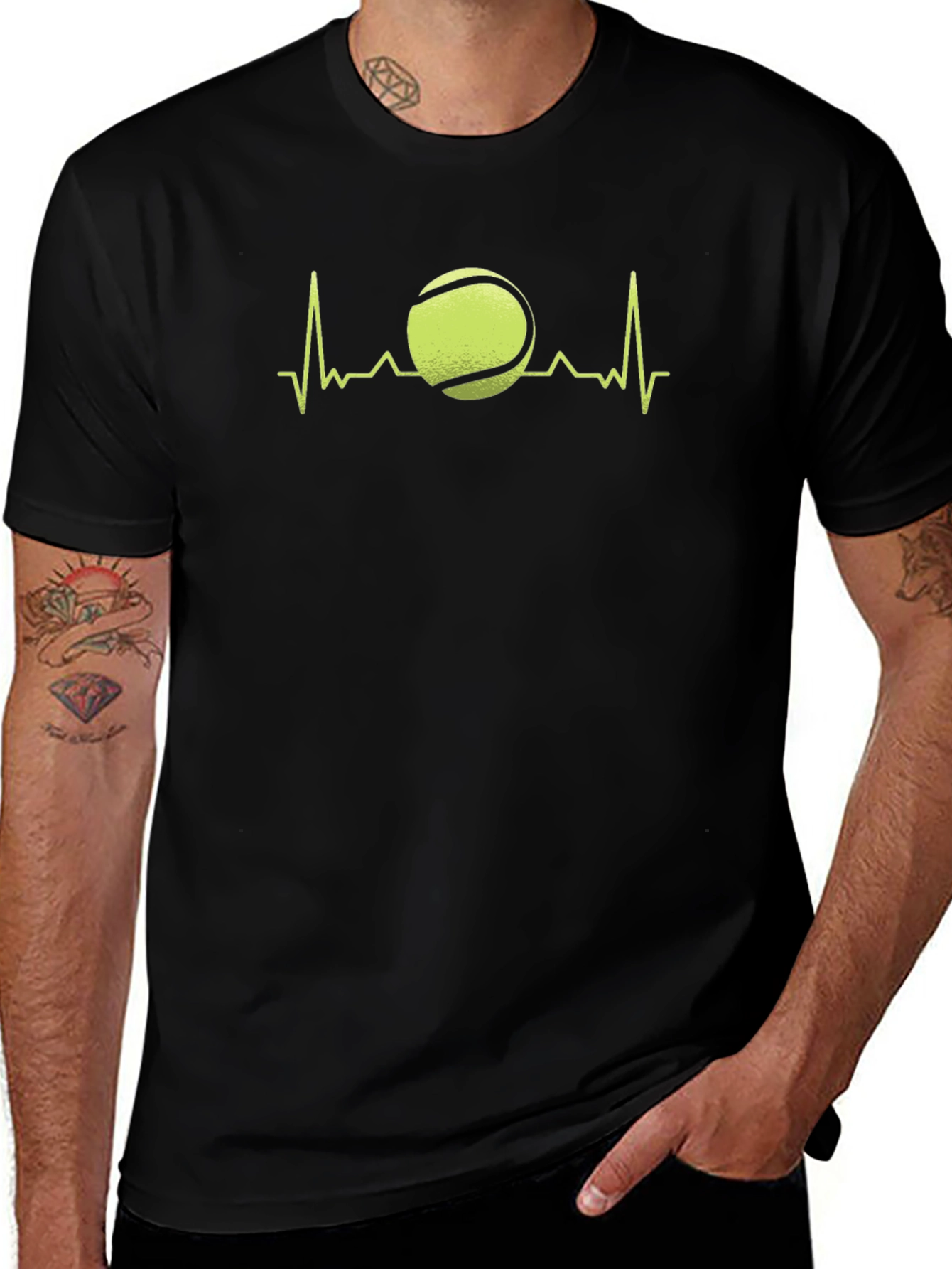 Tennis Heartbeat Graphic T-Shirt