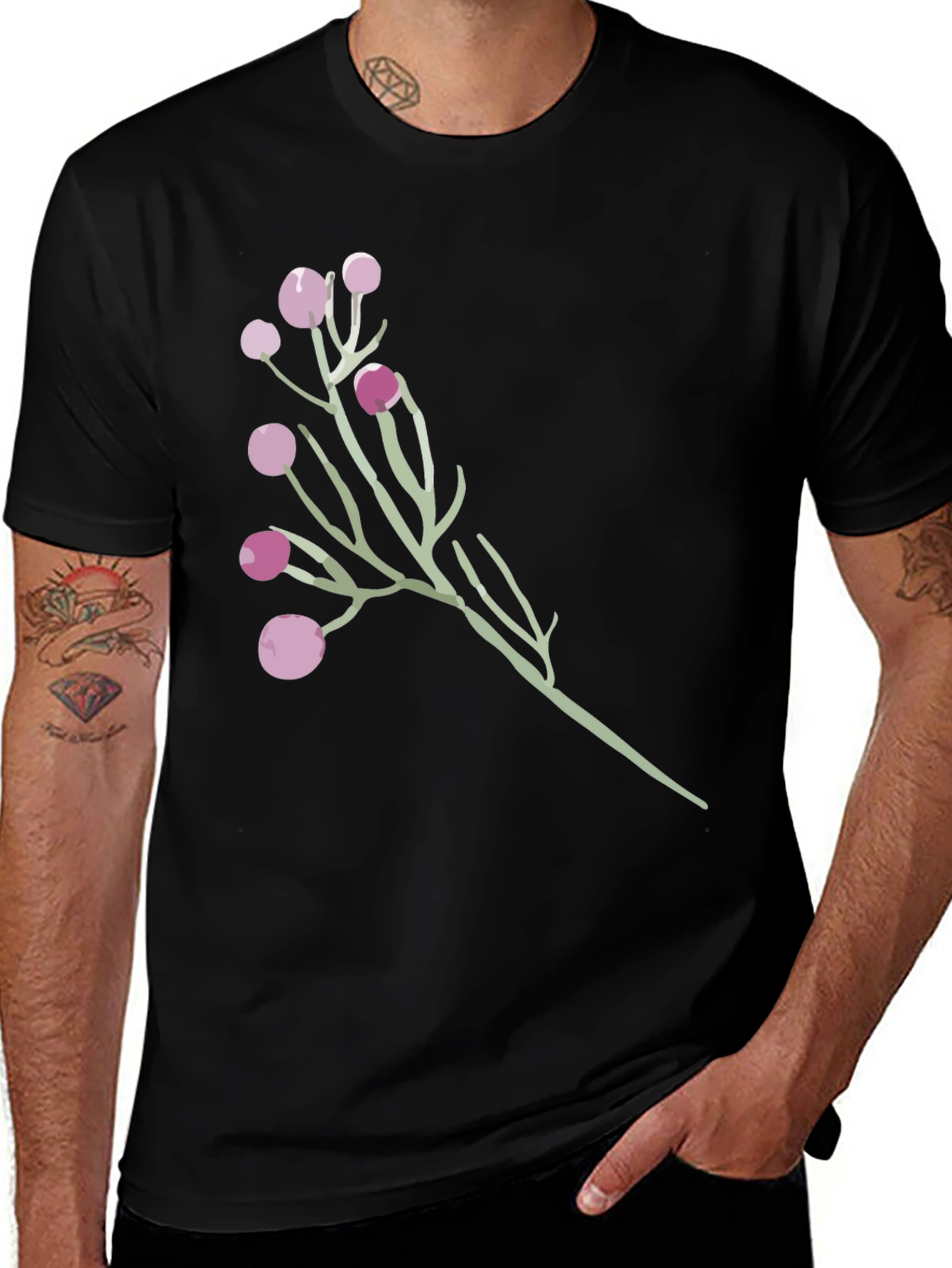 Berry Branch Graphic Tee - Stylish & Unique