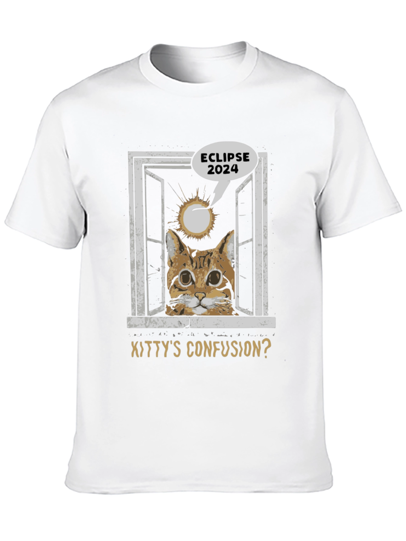 Eclipse 2024 Kittys Confusion Graphic Tee