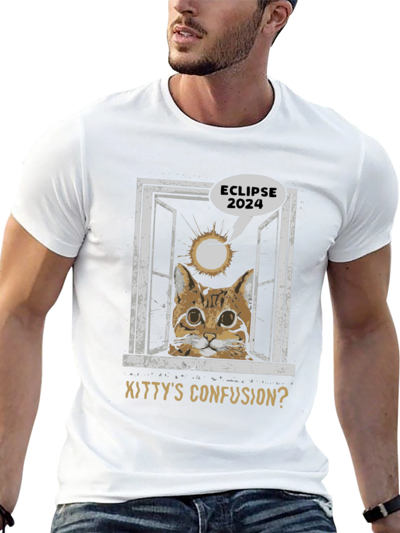 Eclipse 2024 Kittys Confusion Graphic Tee