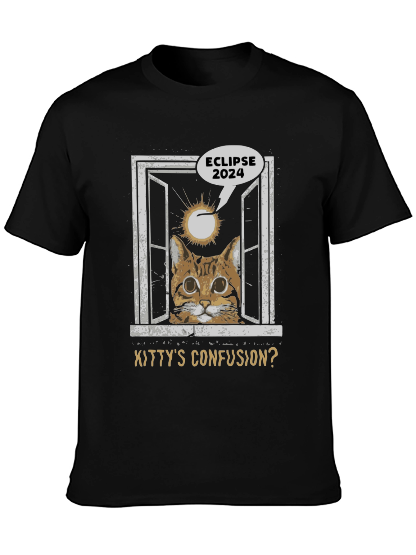 Eclipse 2024 Kittys Confusion Graphic Tee