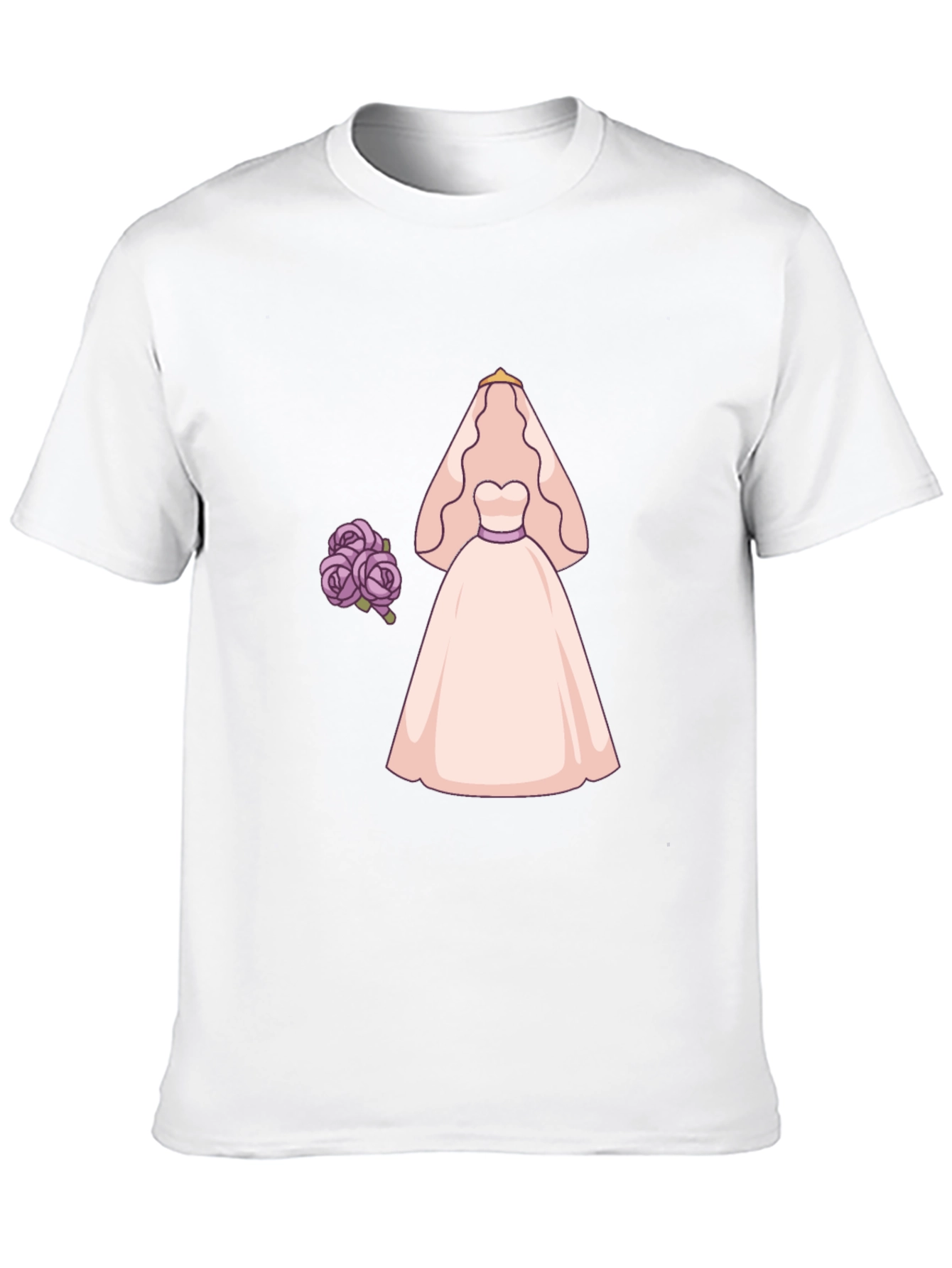Bride to Be T-Shirt - Wedding Dress & Flowers