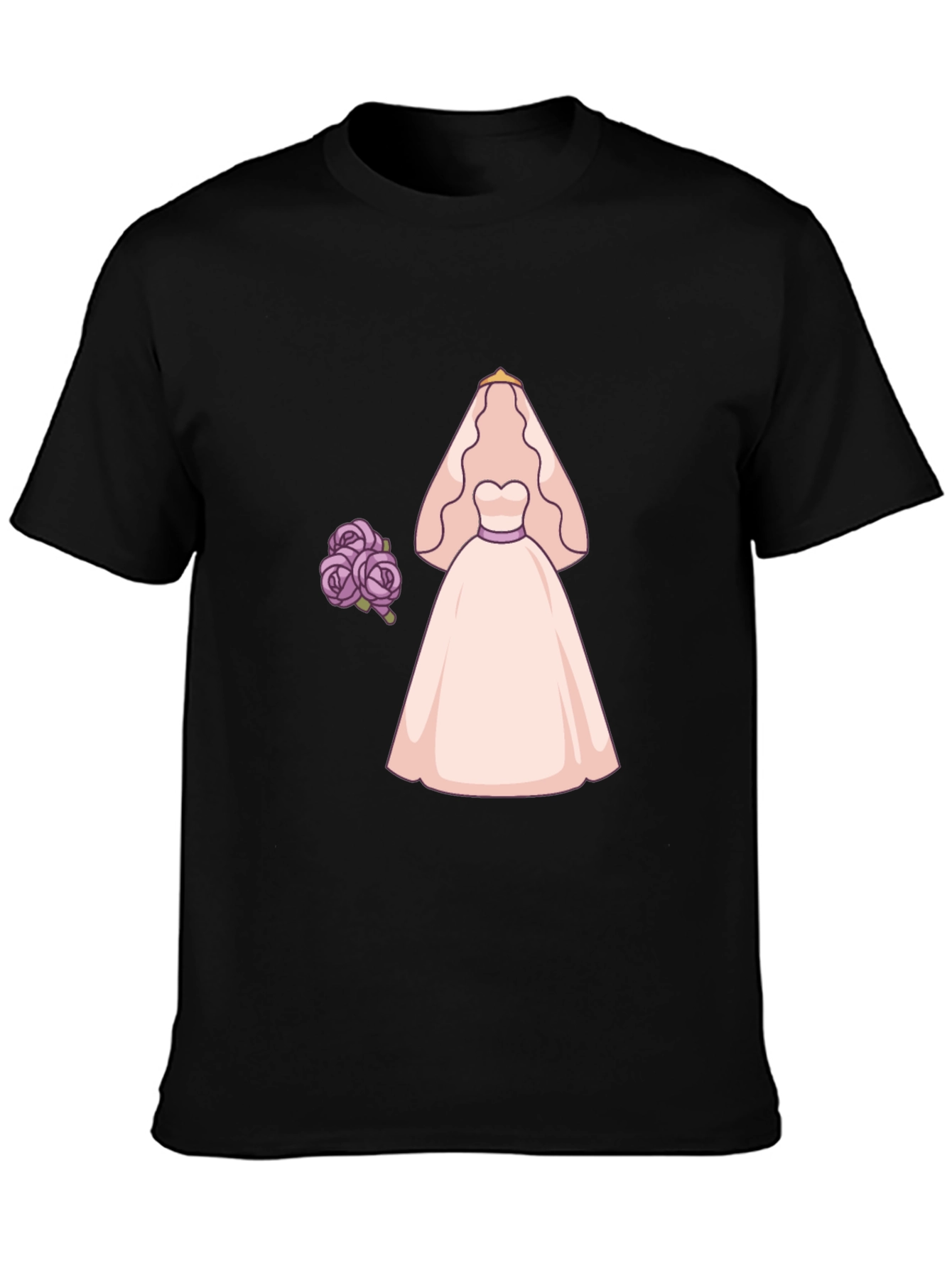 Bride to Be T-Shirt - Wedding Dress & Flowers