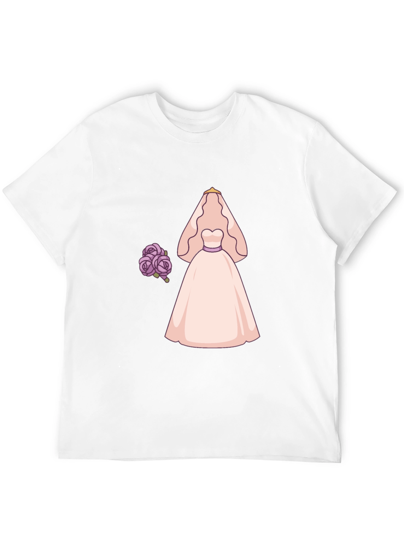 Bride to Be T-Shirt - Wedding Dress & Flowers