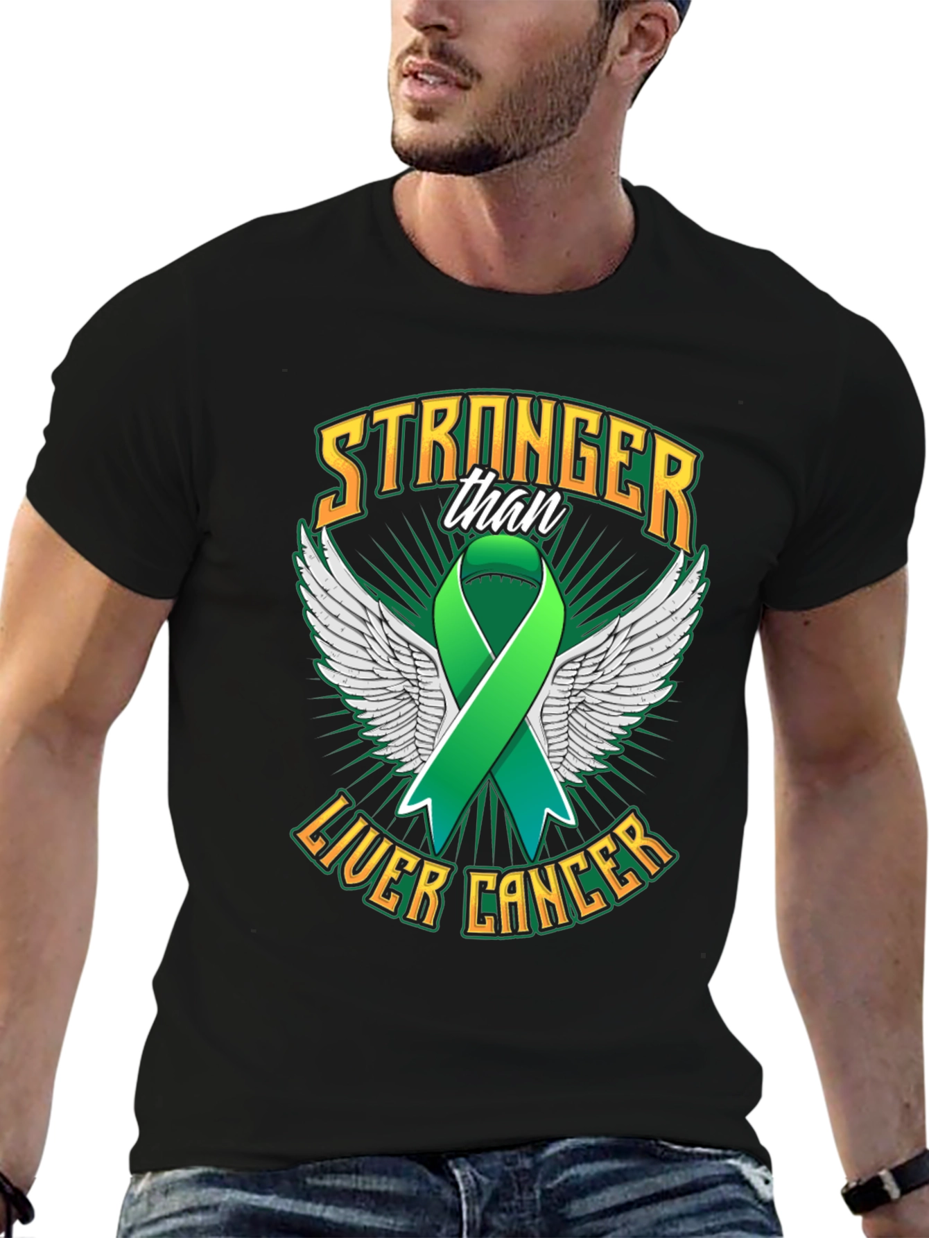 Stronger Than Liver Cancer Ribbon T-Shirt