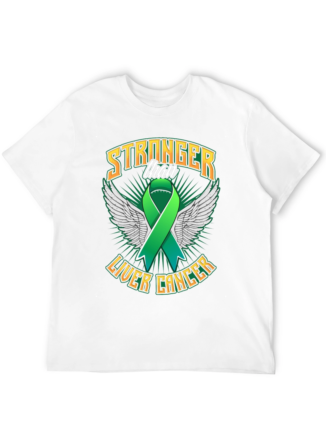 Stronger Than Liver Cancer Ribbon T-Shirt