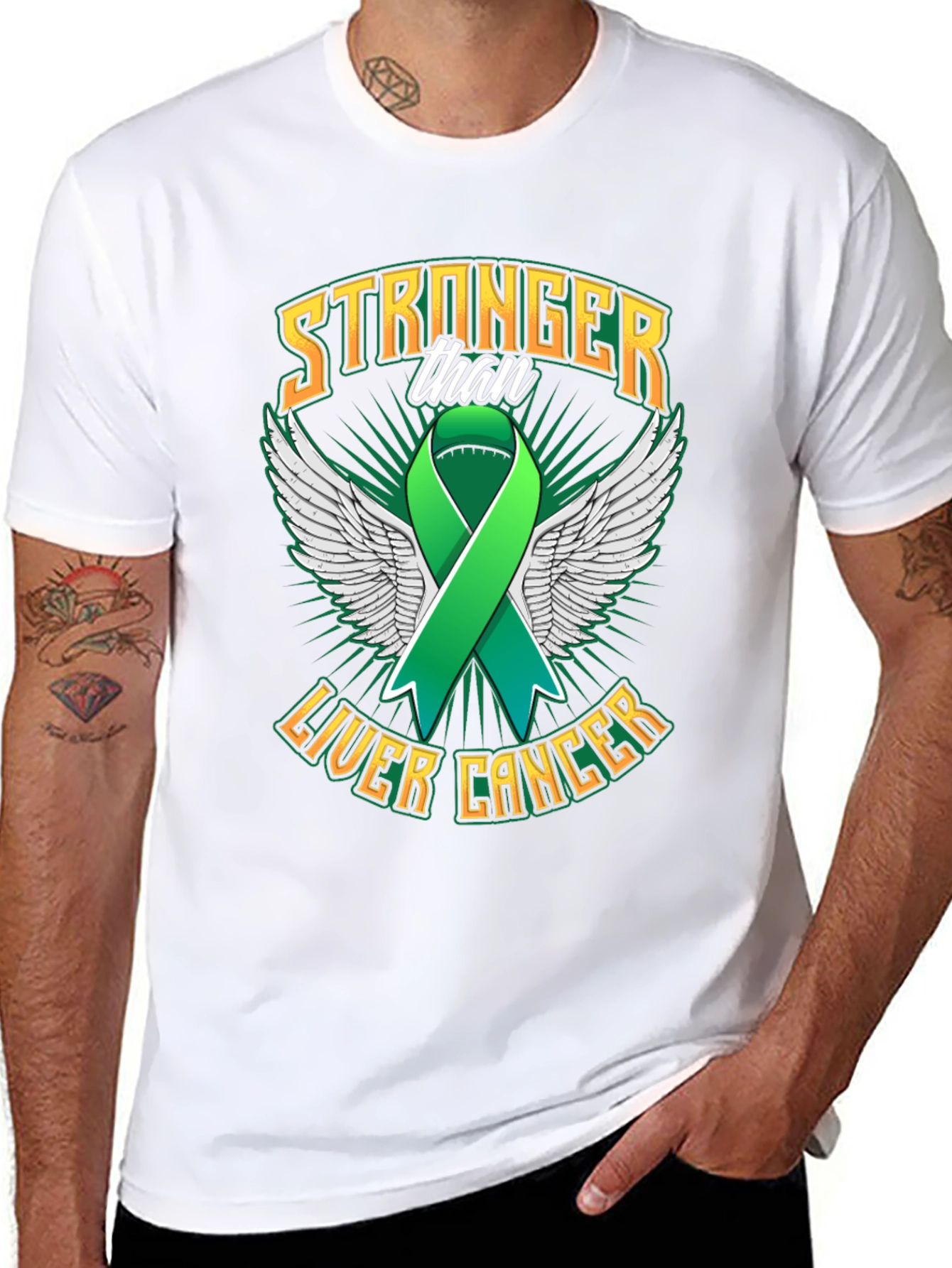 Stronger Than Liver Cancer Ribbon T-Shirt