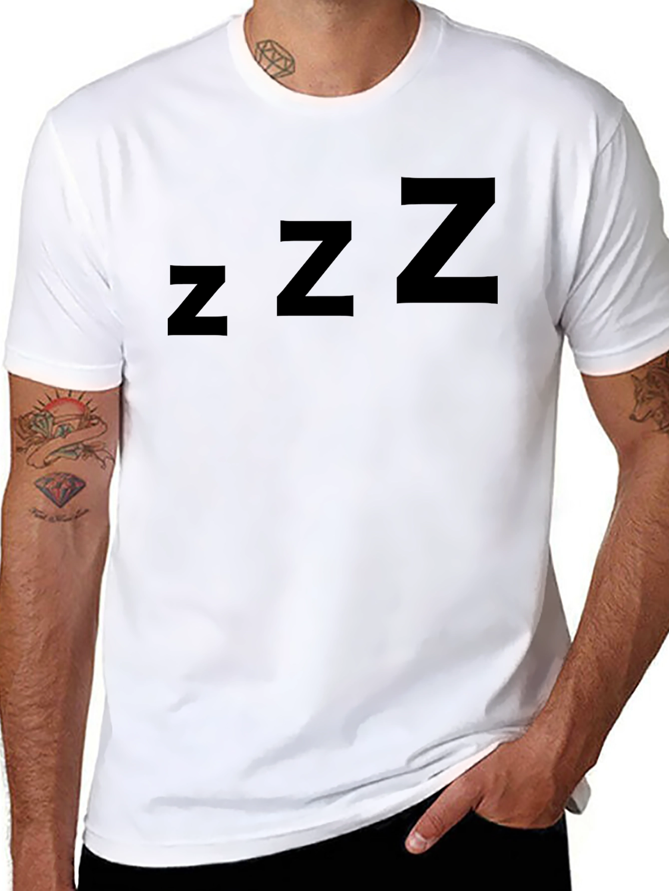 Zzz Graphic Tee - Comfortable Black T-Shirt