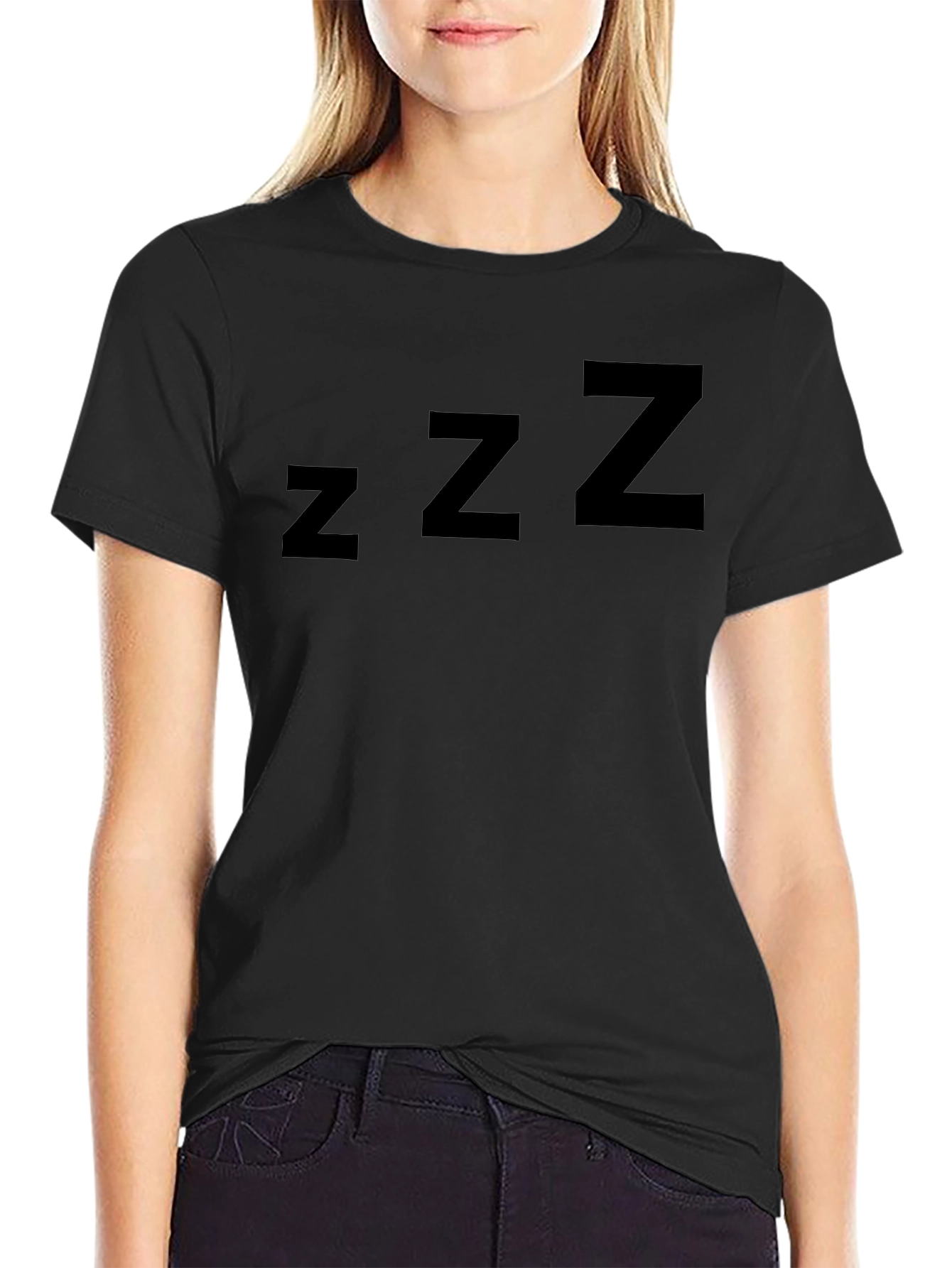 Zzz Graphic Tee - Comfortable Black T-Shirt