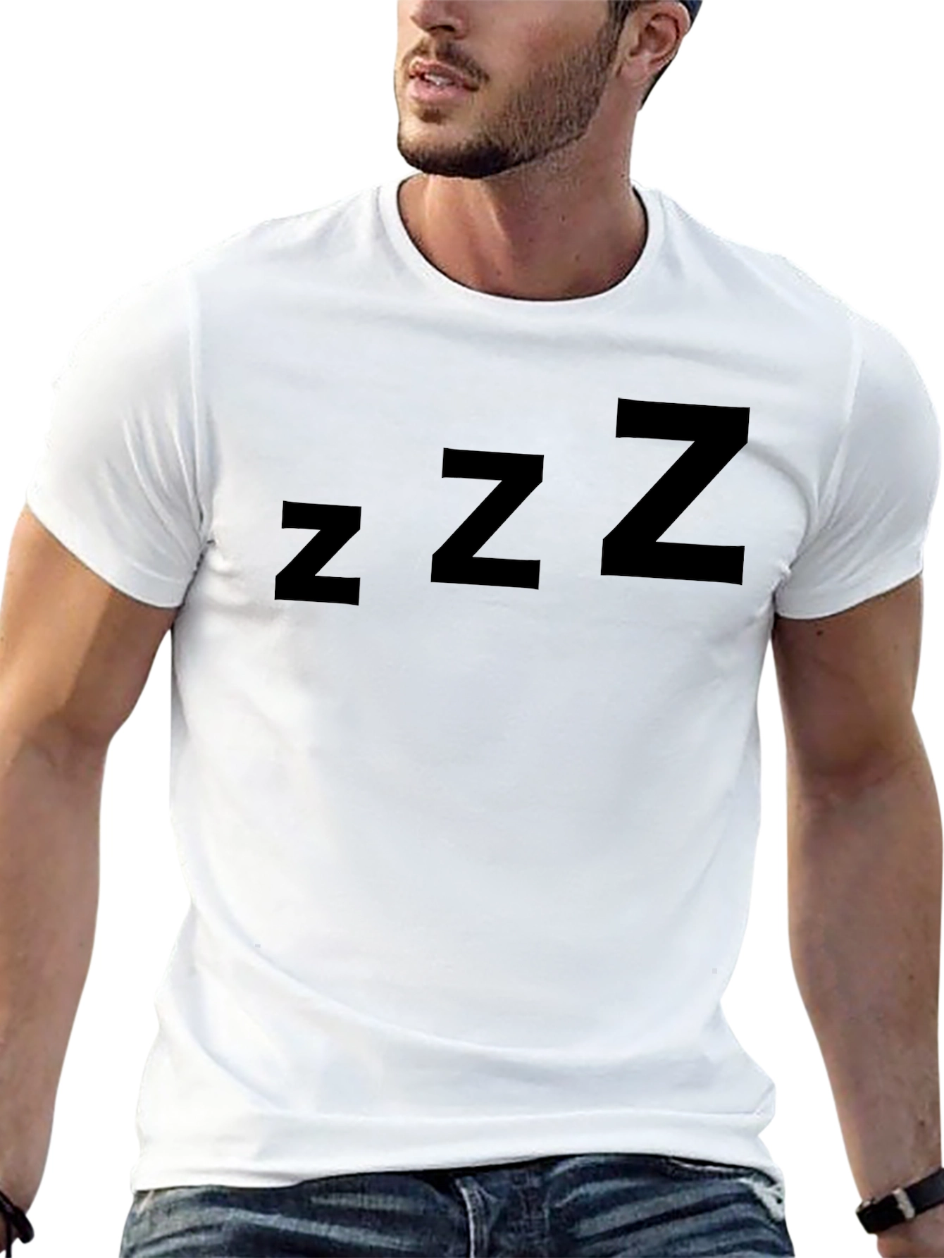 Zzz Graphic Tee - Comfortable Black T-Shirt
