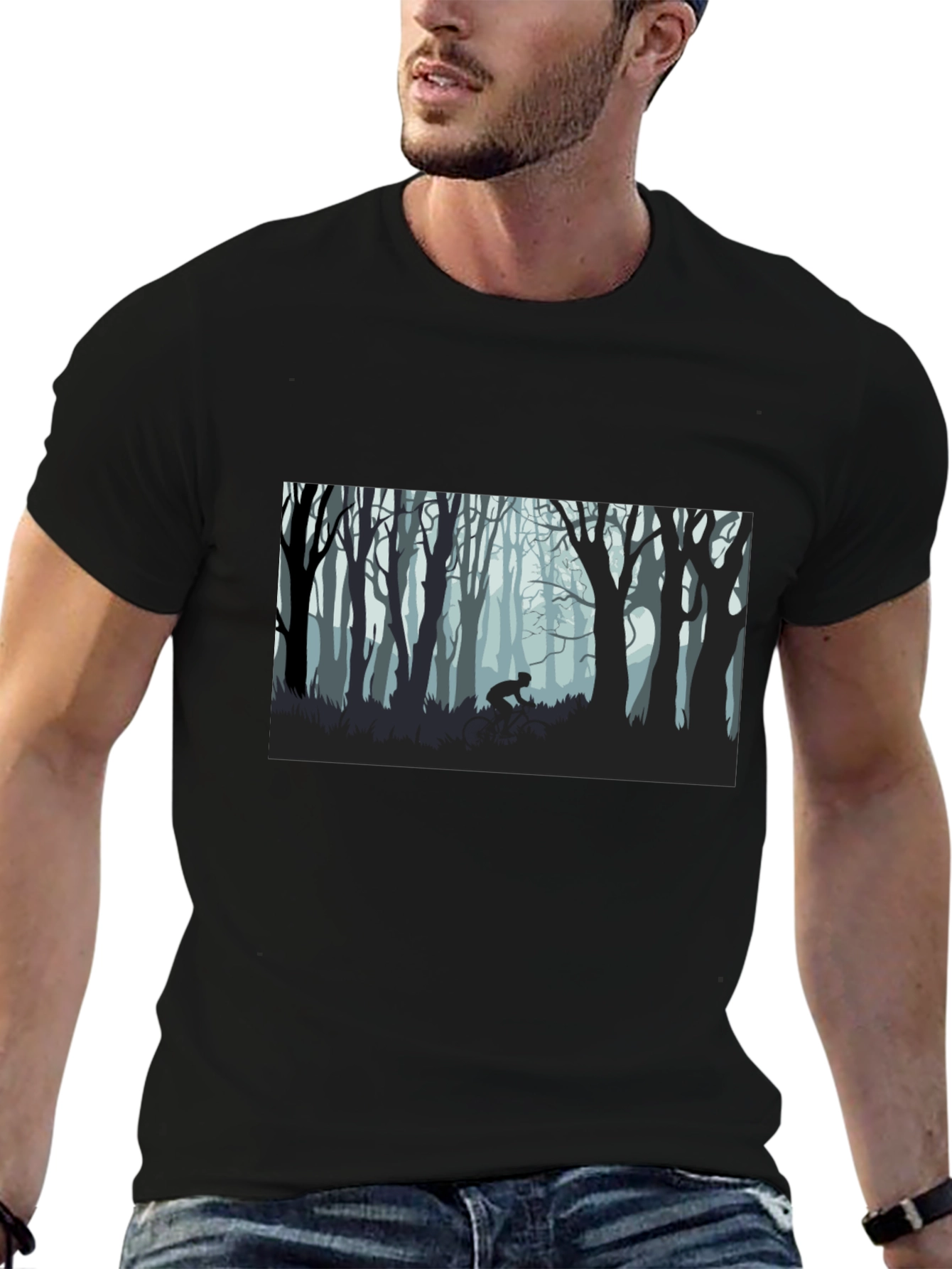 Forest Graphic Tee - Eerie Woods Black T-Shirt