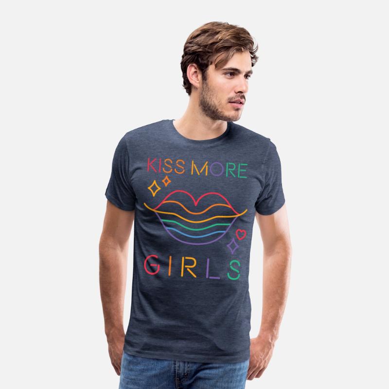 Kiss More Girls LGBT Cute Lesbian Lips Pride Month