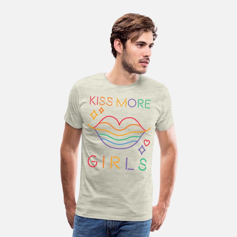 Kiss More Girls LGBT Cute Lesbian Lips Pride Month