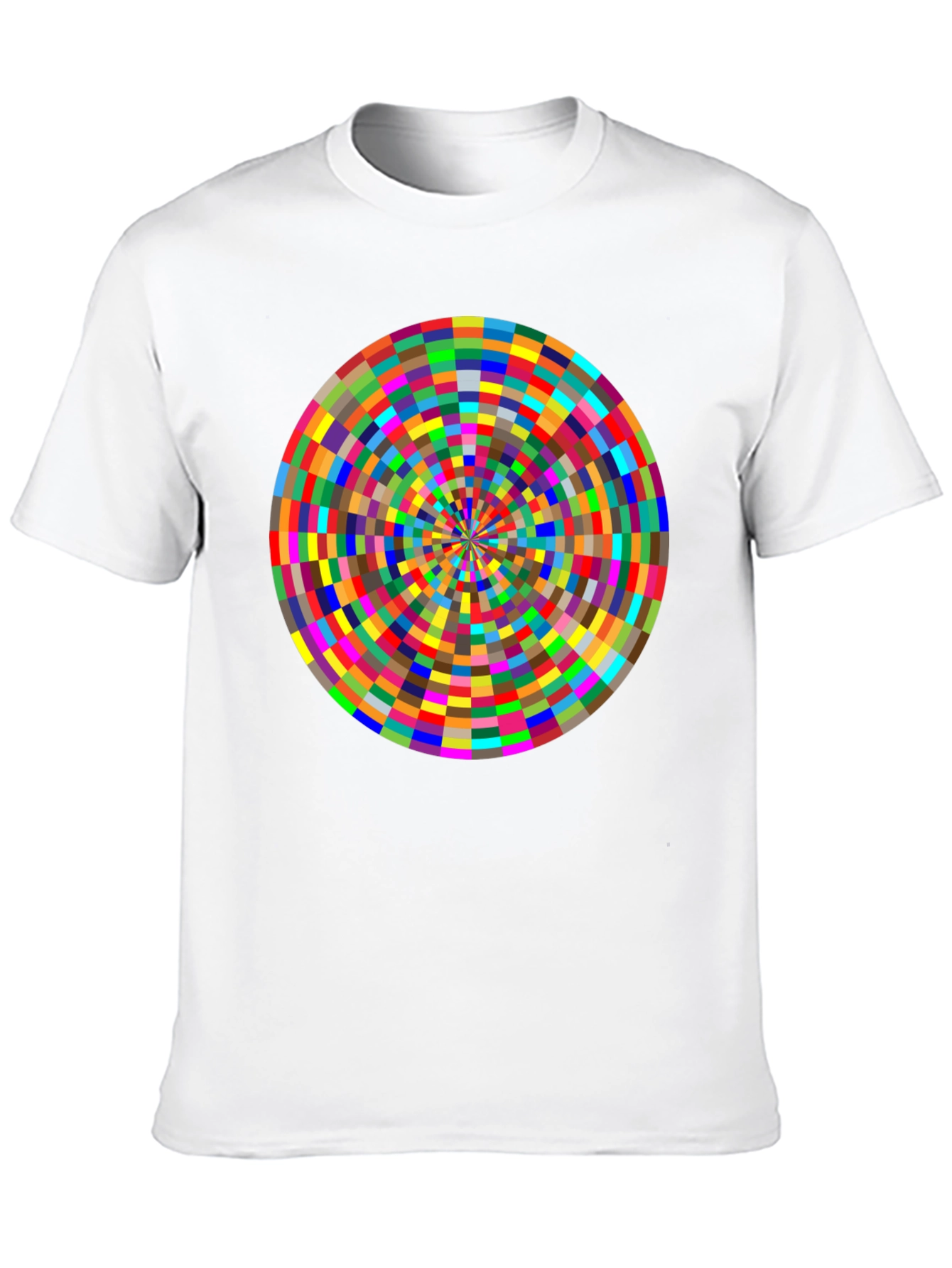 Geometric Kaleidoscope Graphic Tee - Modern Art Style