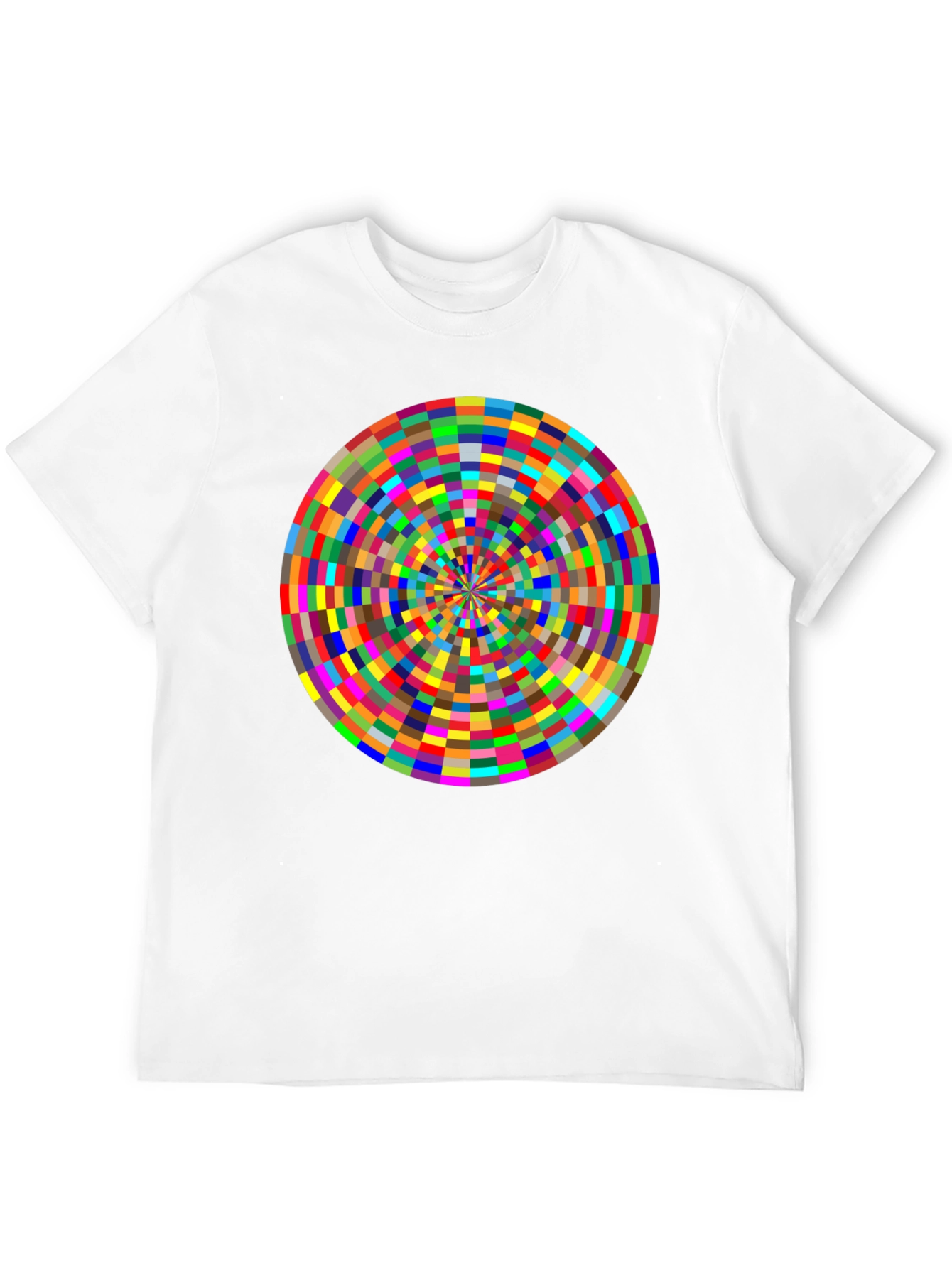 Geometric Kaleidoscope Graphic Tee - Modern Art Style