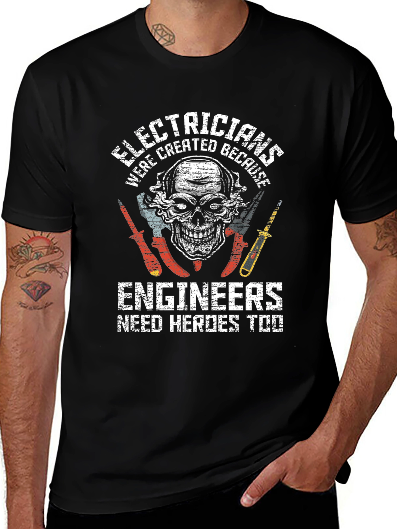 Electricians are Heroes Graphic Tee