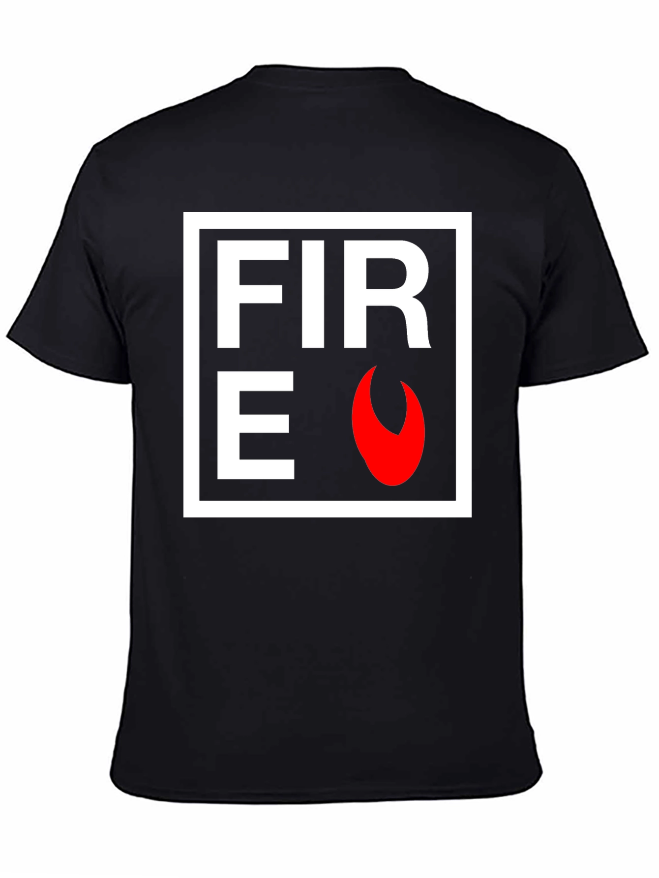 Fire Graphic Black T-Shirt - Bold Statement Tee