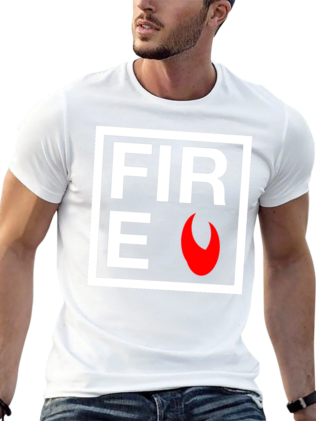Fire Graphic Black T-Shirt - Bold Statement Tee